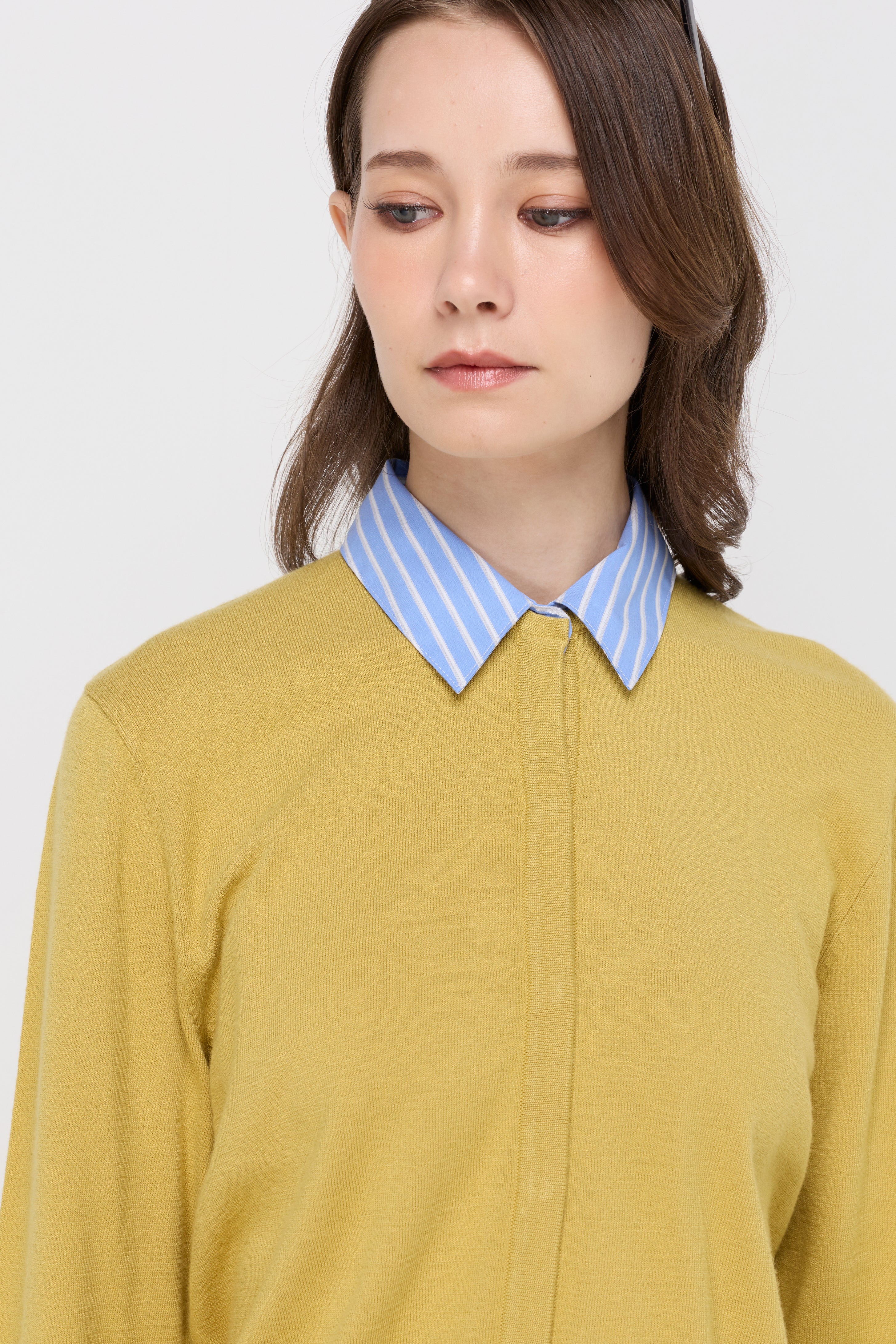 TEXTURED KNIT COLLARED CARDIGAN