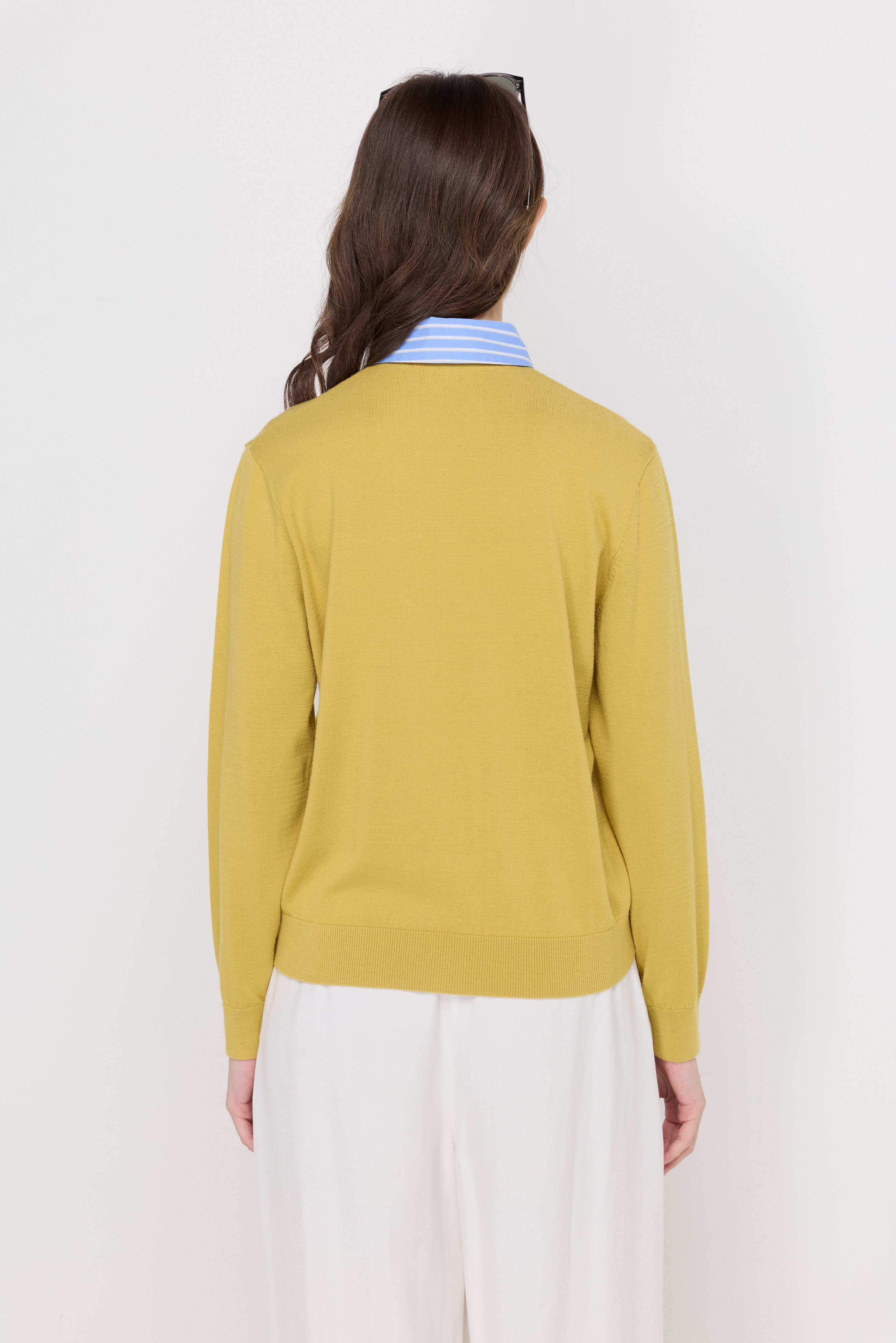 TEXTURED KNIT COLLARED CARDIGAN