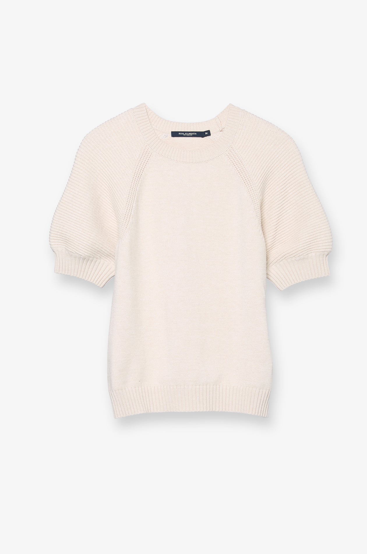 TEXTURED PUFF-SLEEVE KNIT TOP