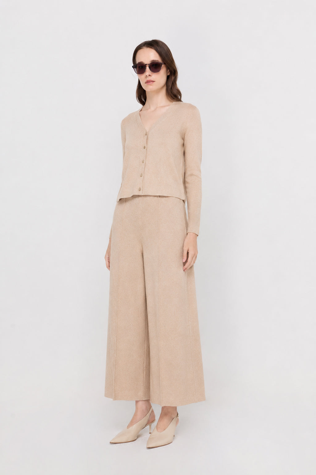 WIDE-LEG KNIT TROUSERS