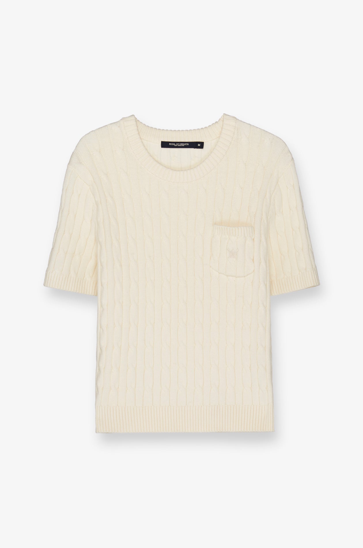 CABLE KNIT CREW NECK TOP