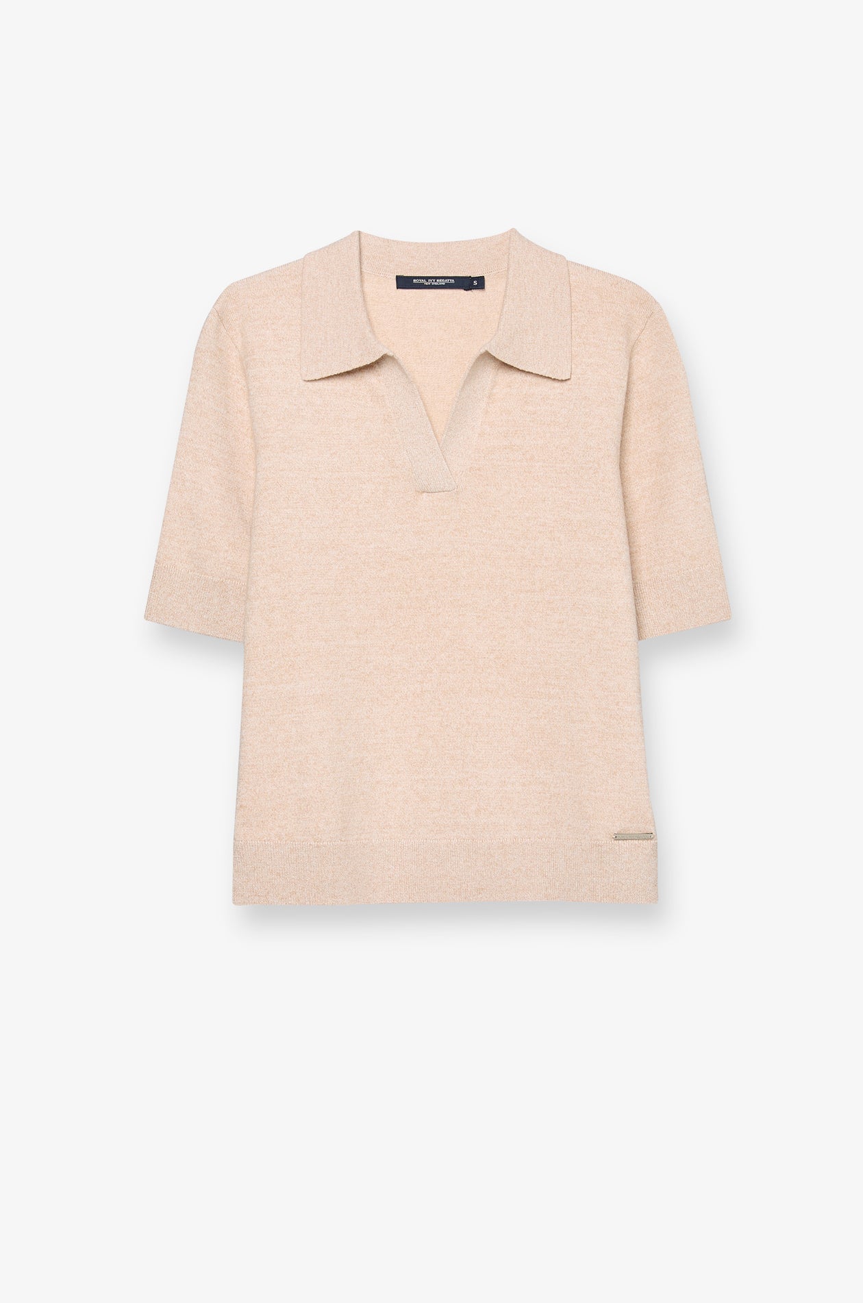 TEXTURED KNIT POLO TOP