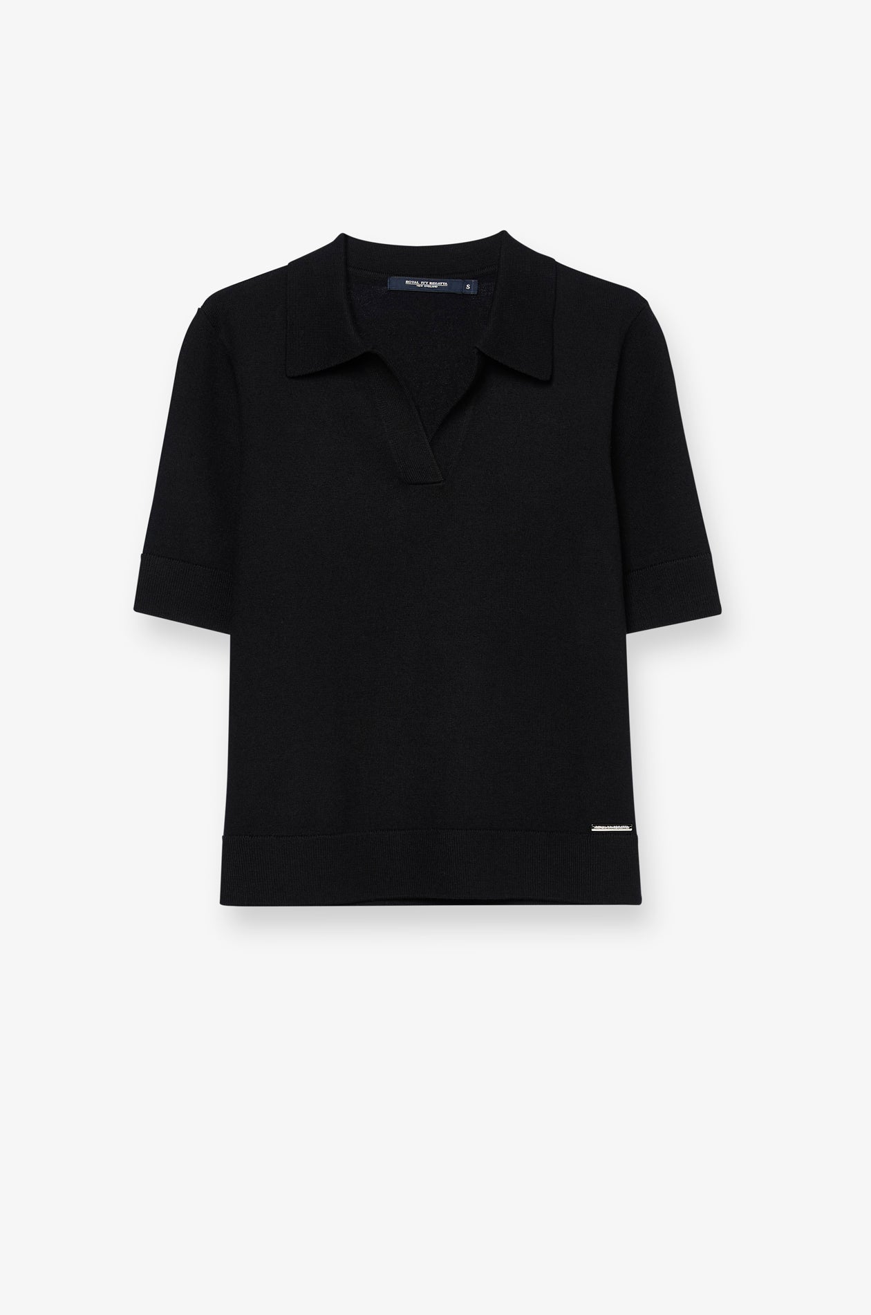TEXTURED KNIT POLO TOP