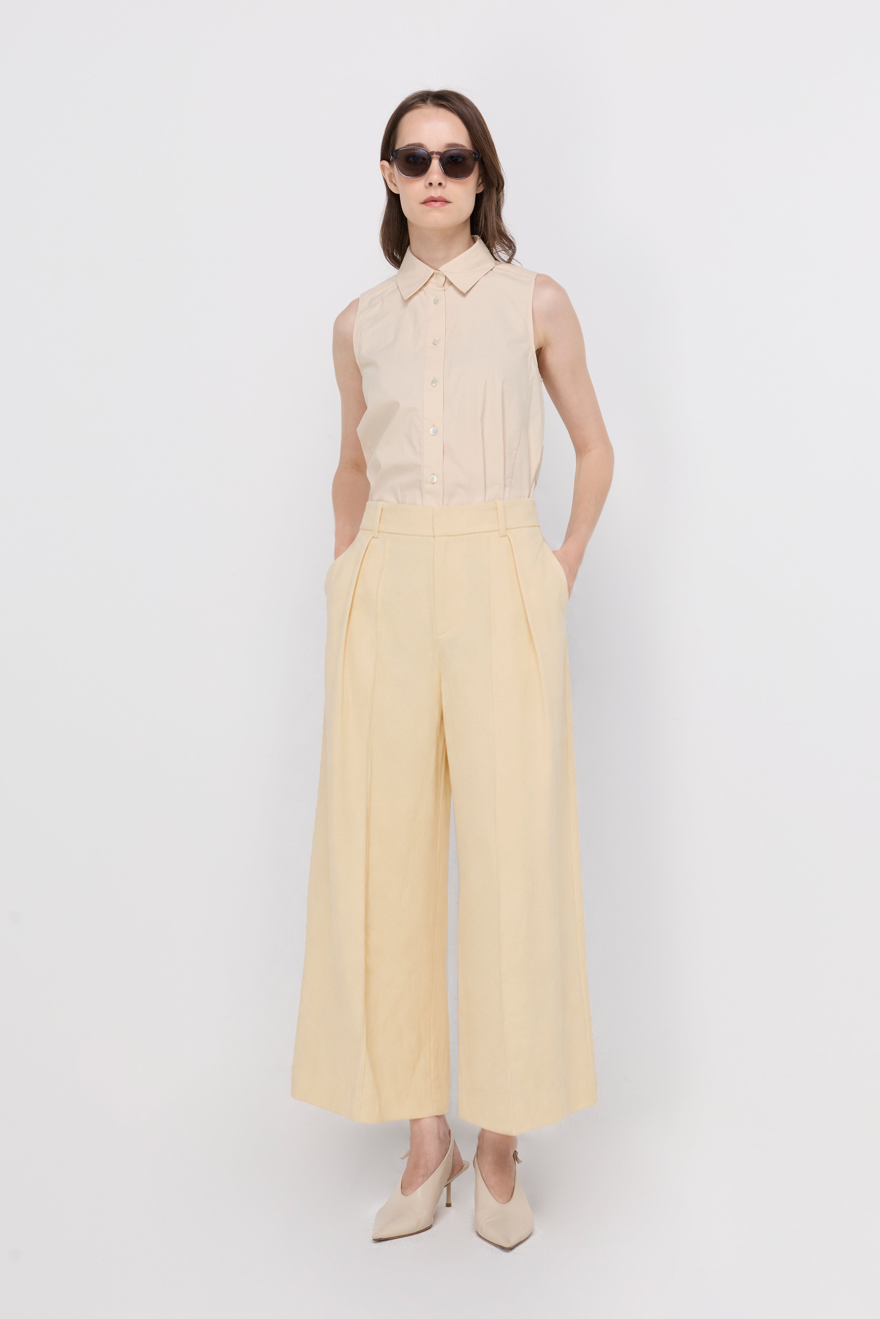 TAILORED WIDE-LEG TROUSERS
