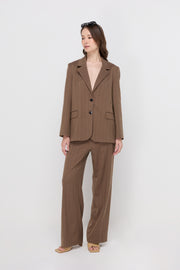 TEXTURED WIDE-LEG TROUSERS