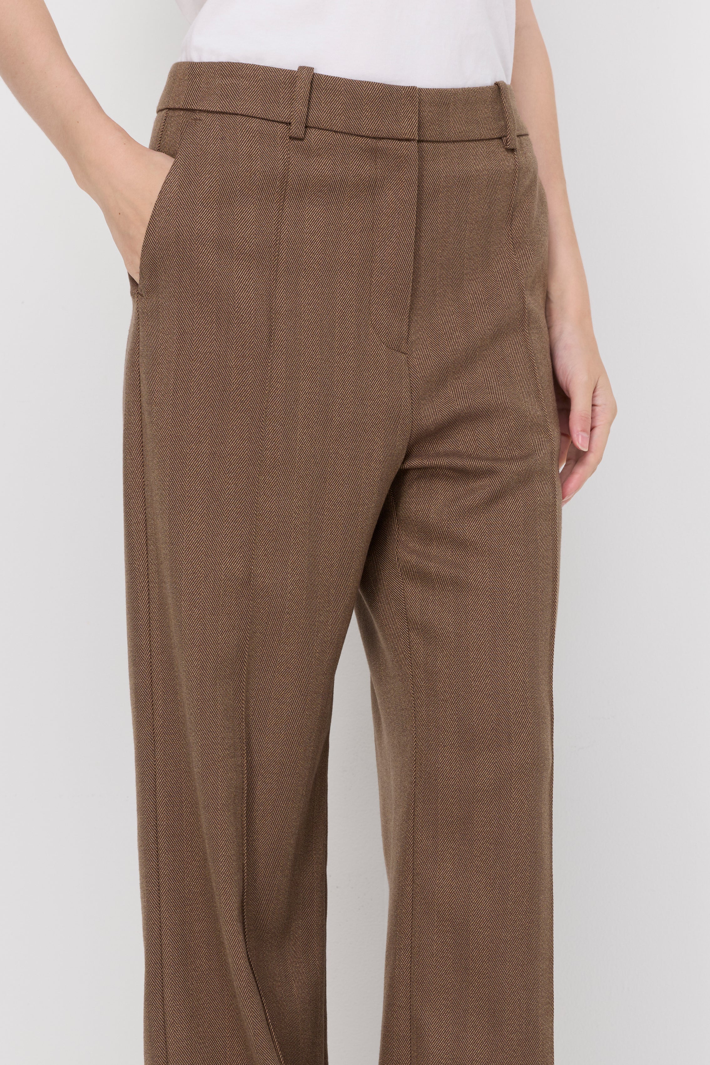 TEXTURED WIDE-LEG TROUSERS