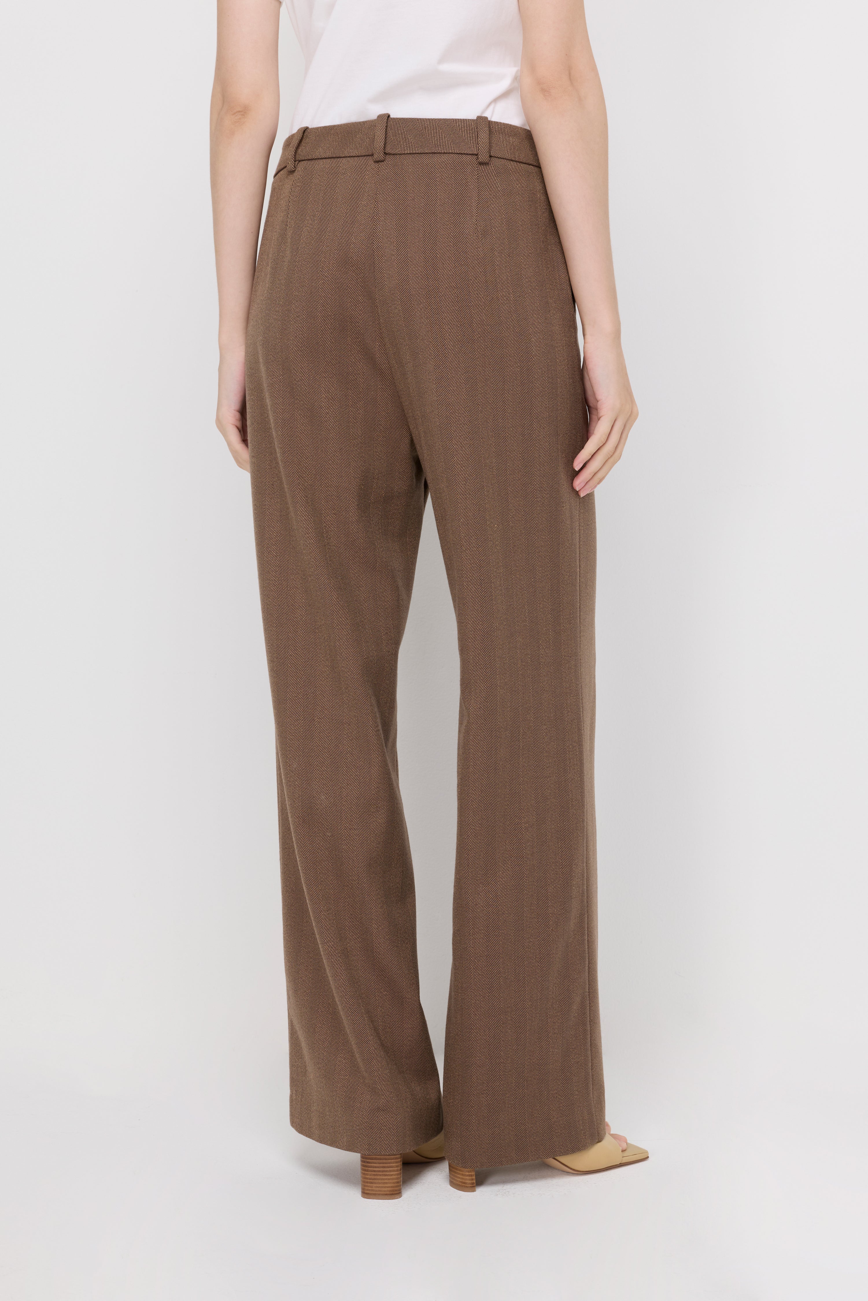 TEXTURED WIDE-LEG TROUSERS