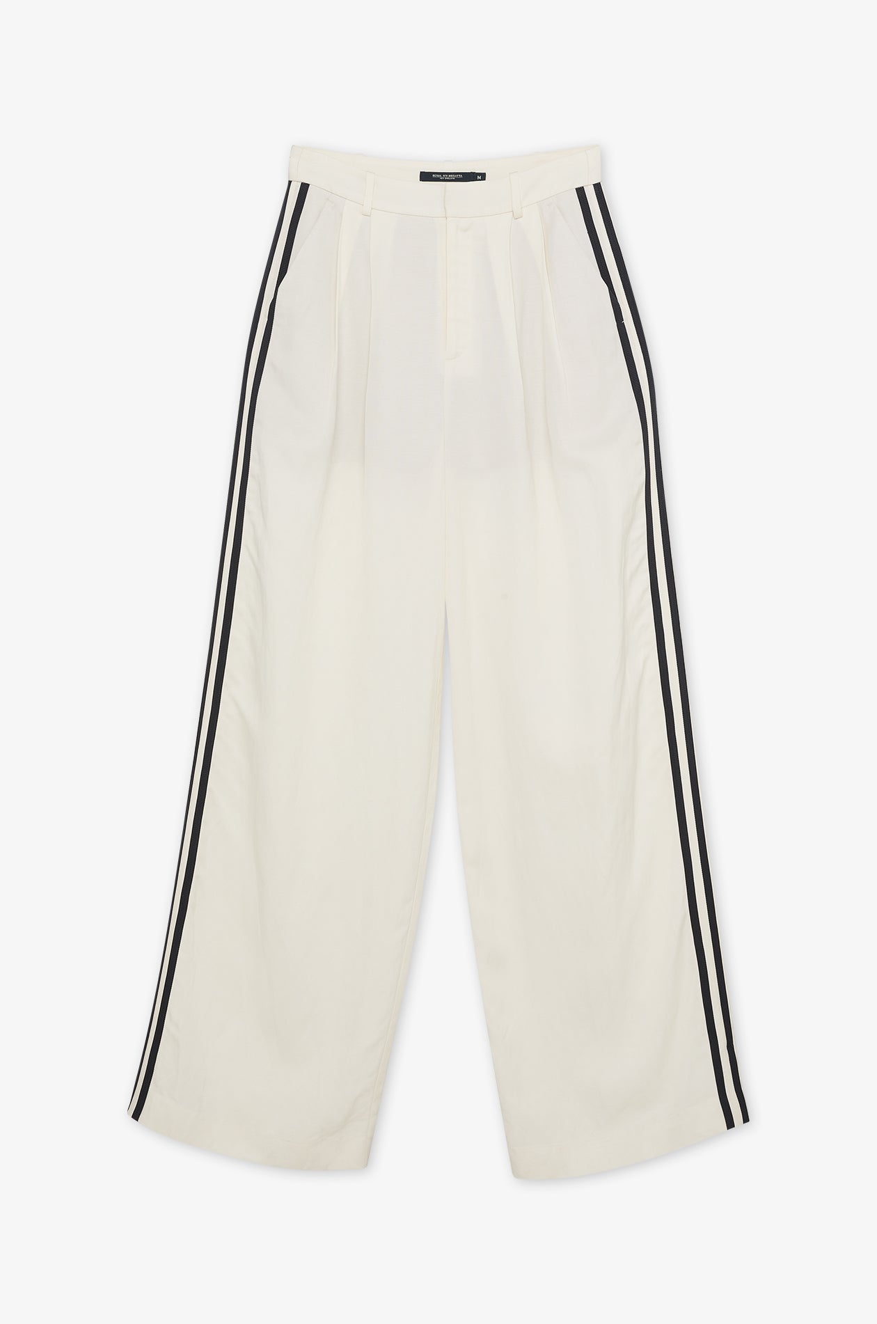 CONTRAST SIDE STRIPE WIDE-LEG TROUSERS