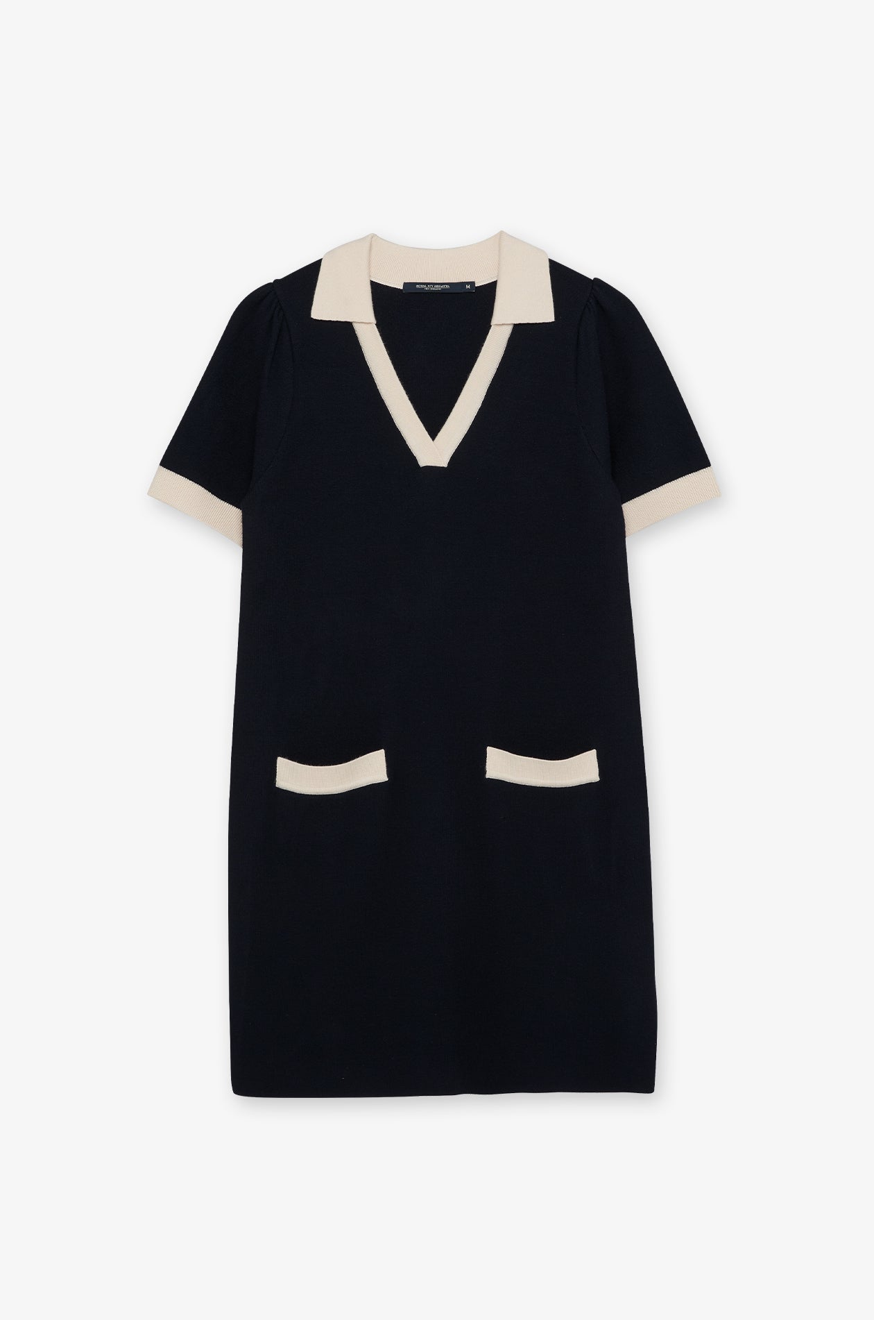 RIBBED POLO KNIT DRESS