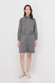 HERRINGBONE TAILORED BERMUDA SHORTS