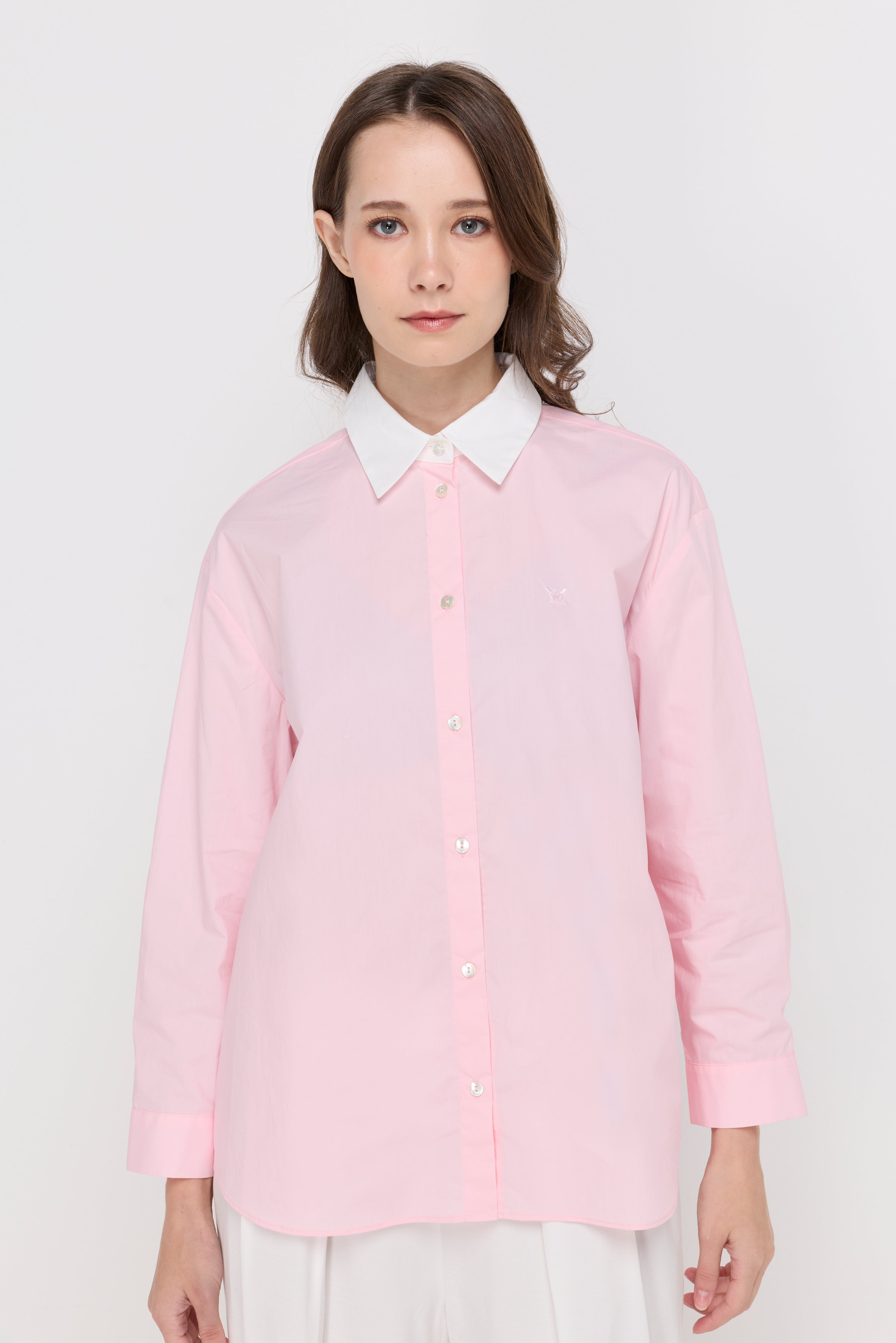 SIGNATURE CONTRAST COLLAR SHIRT