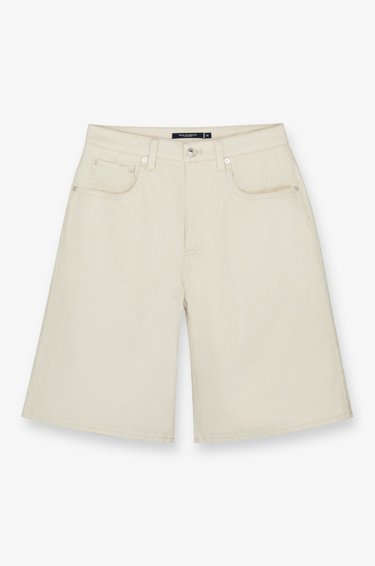 HIGH-RISE DENIM BERMUDA SHORTS