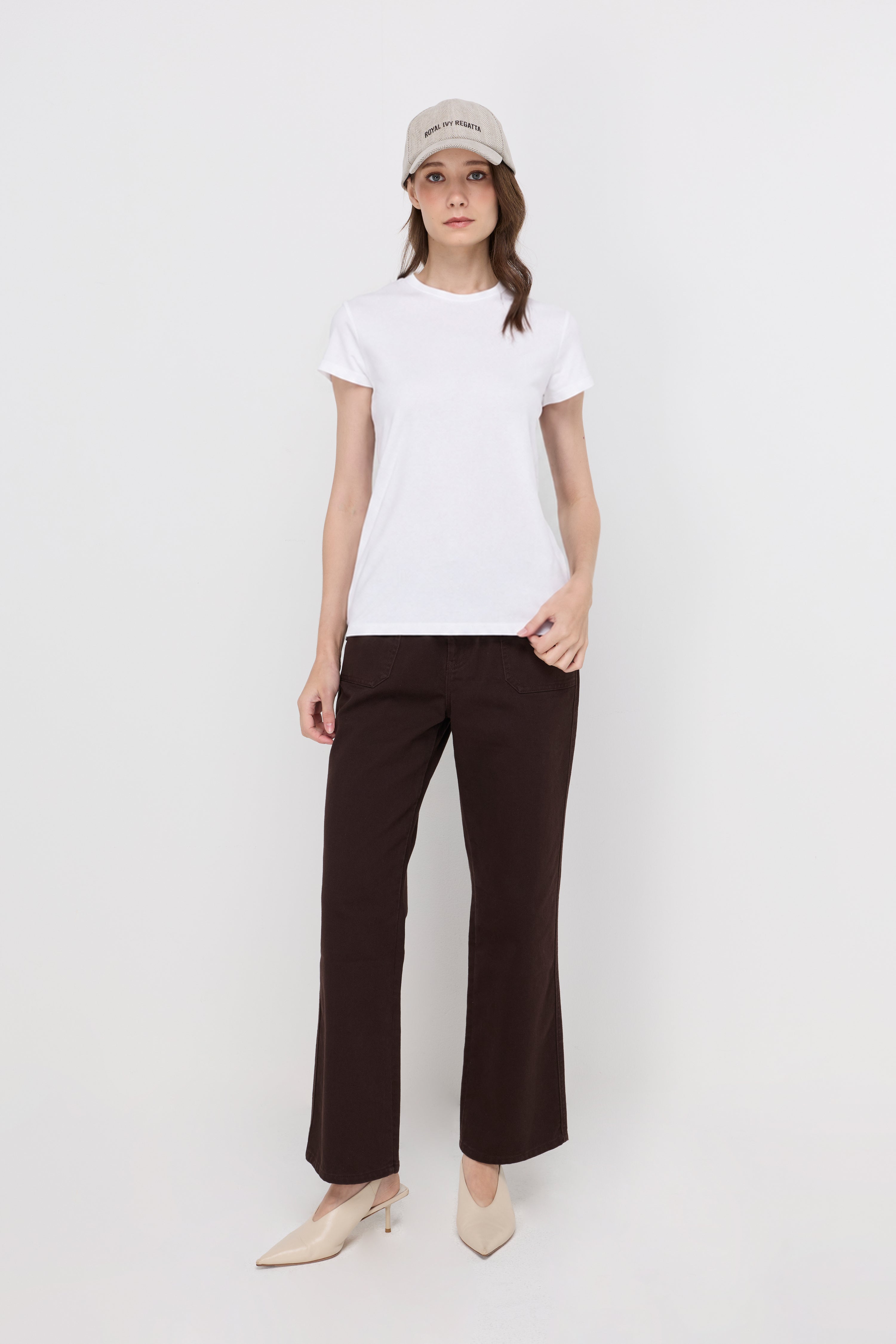 TEXTURED KNIT CREW NECK T-SHIRT