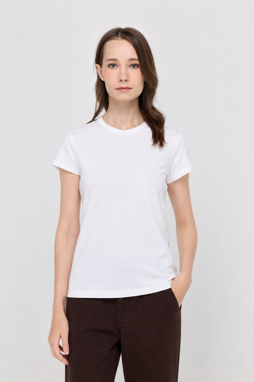 TEXTURED KNIT CREW NECK T-SHIRT