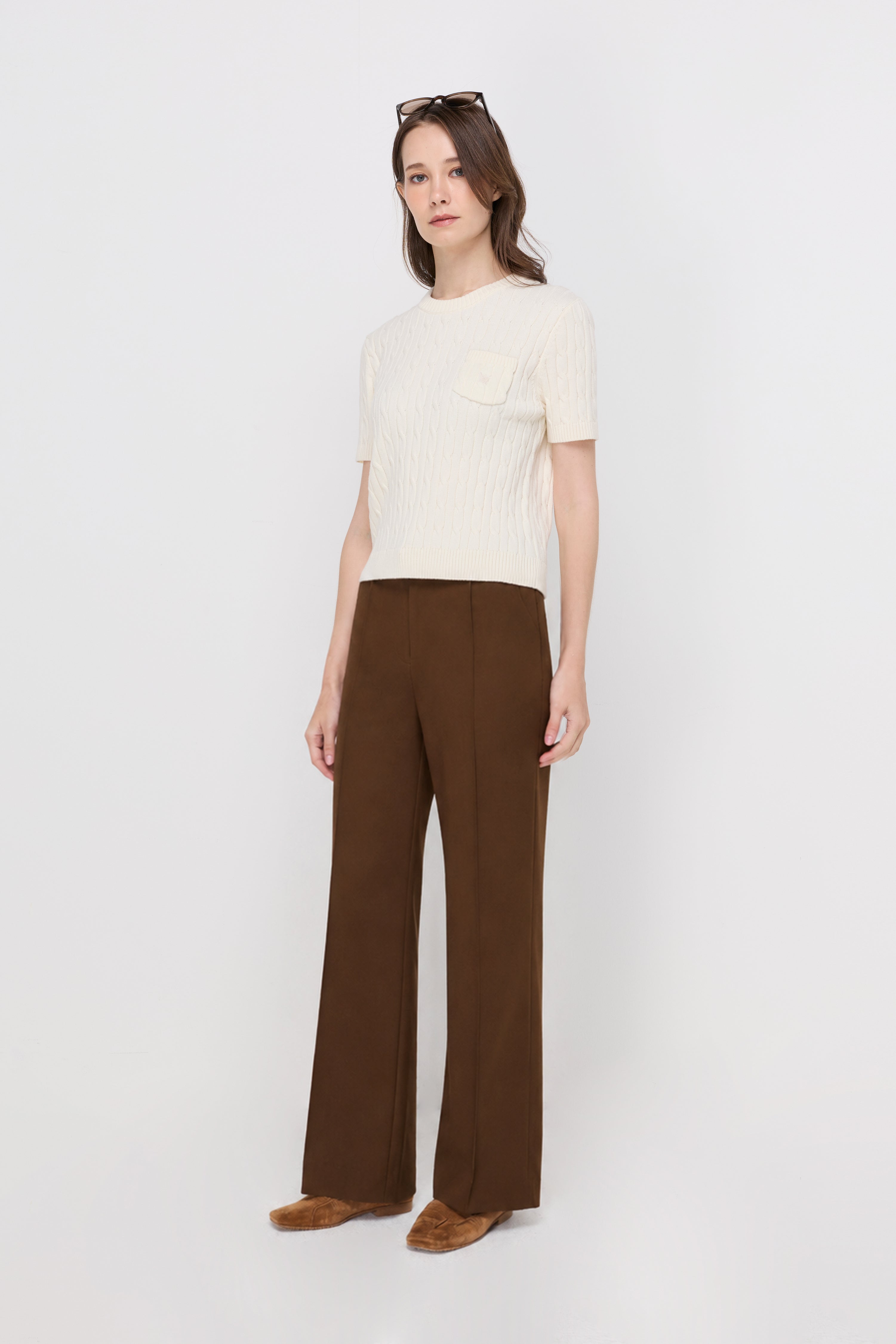 TAILORED FLAT FRONT TROUSERS