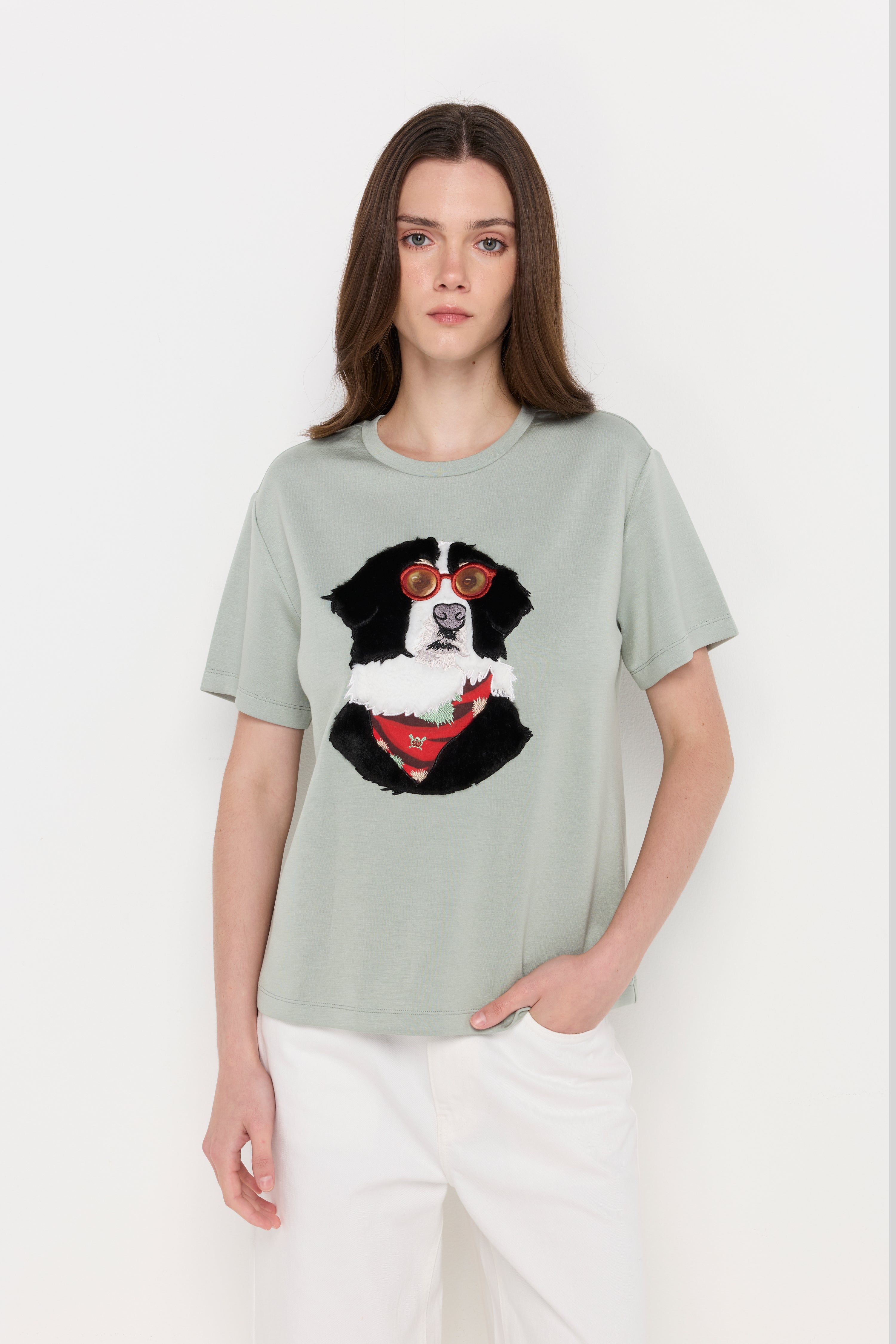 HERITAGE DOG GRAPHIC KNIT TEE