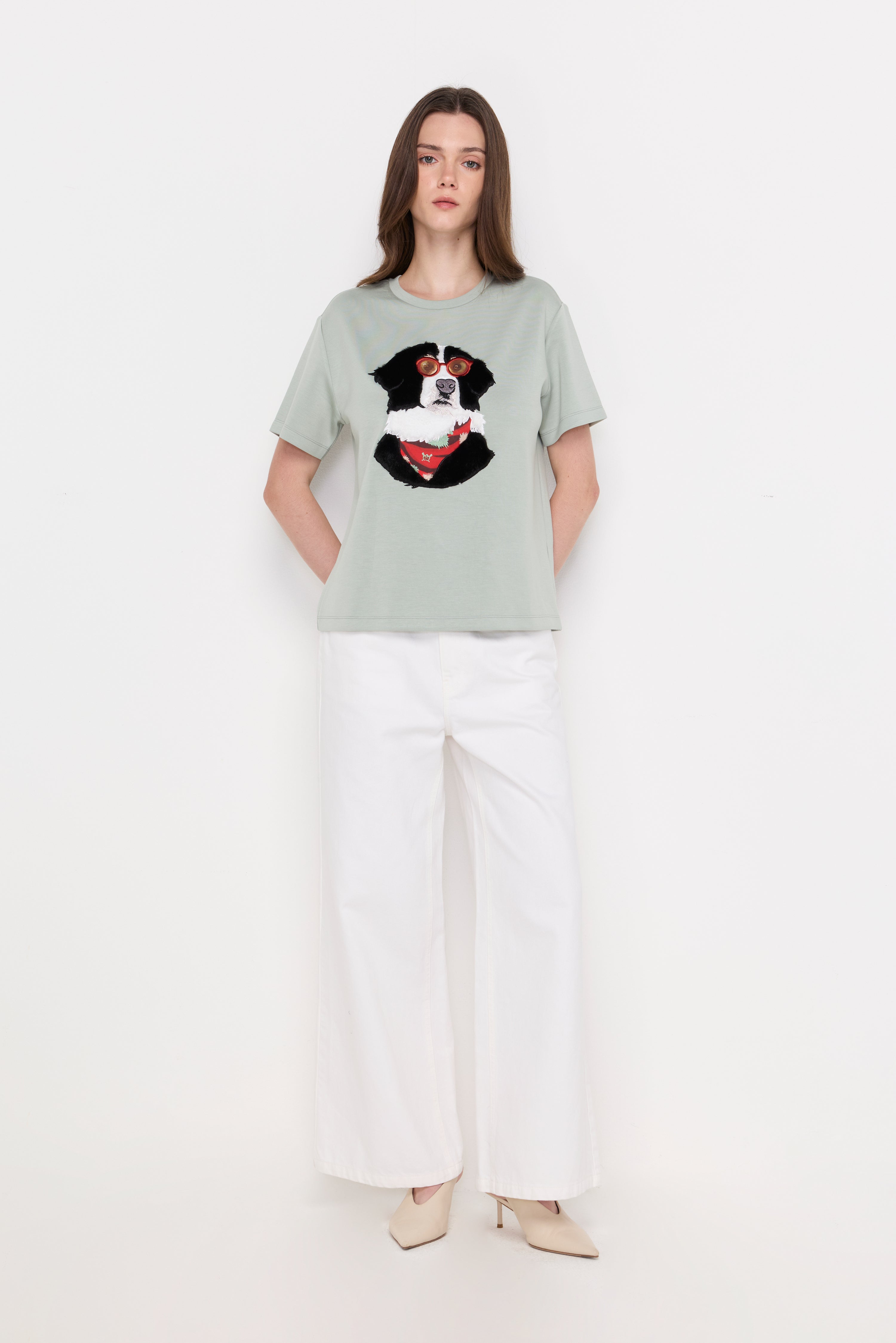 HERITAGE DOG GRAPHIC KNIT TEE