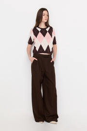 DOUBLE-RING BELTED WIDE-LEG TROUSERS