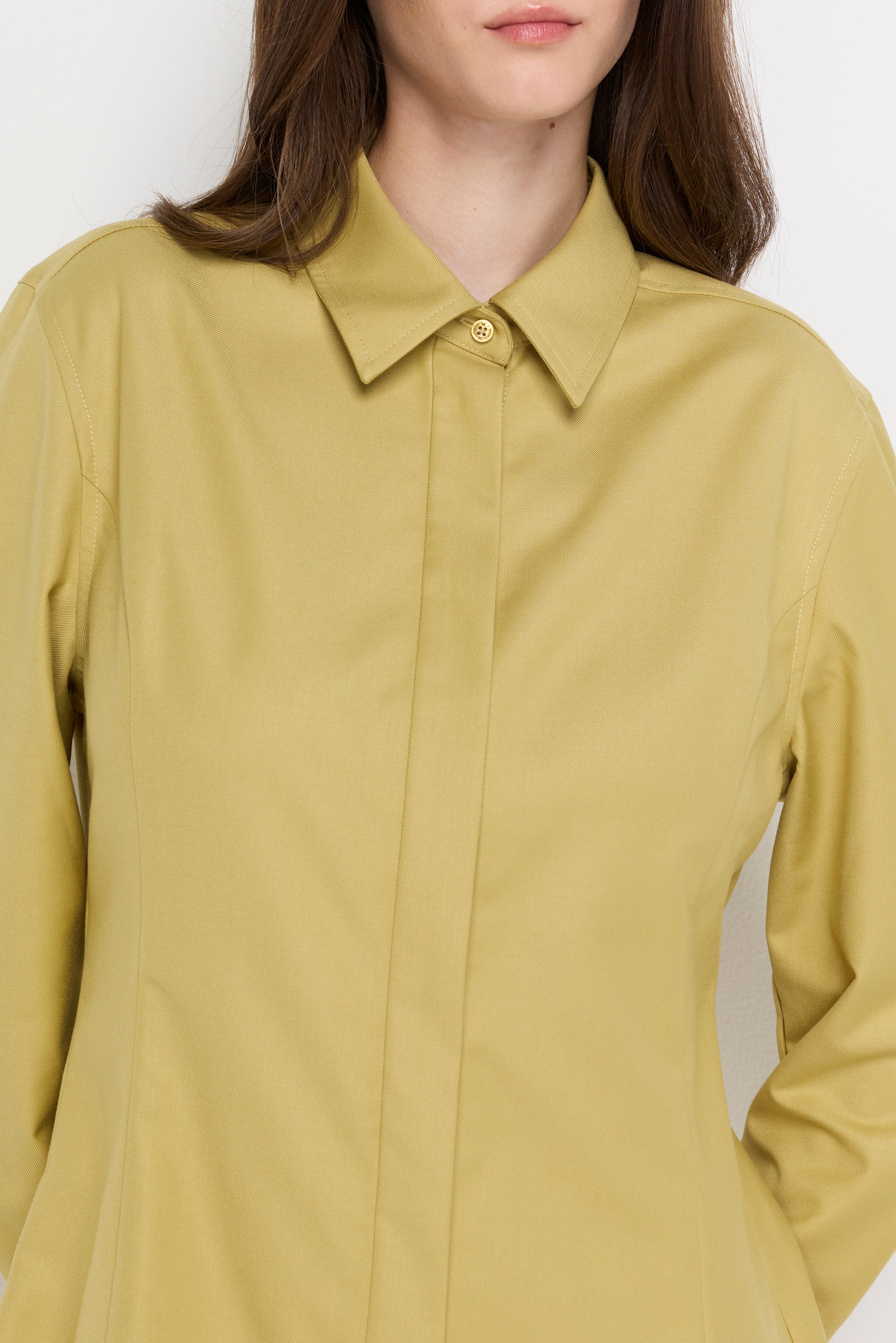 TEXTURED A-LINE SHIRT DRESS