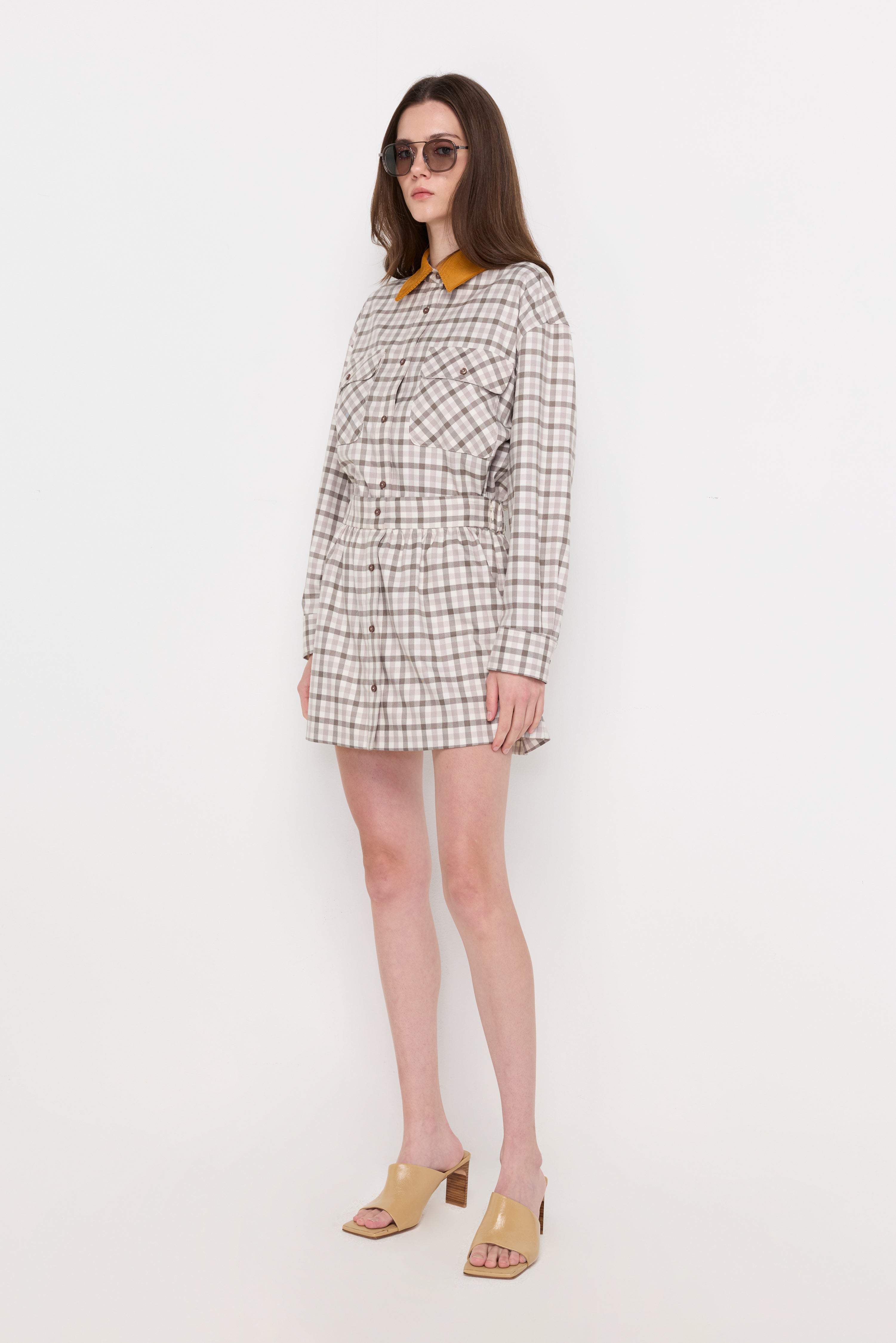PLAID A-LINE MINI SKIRT