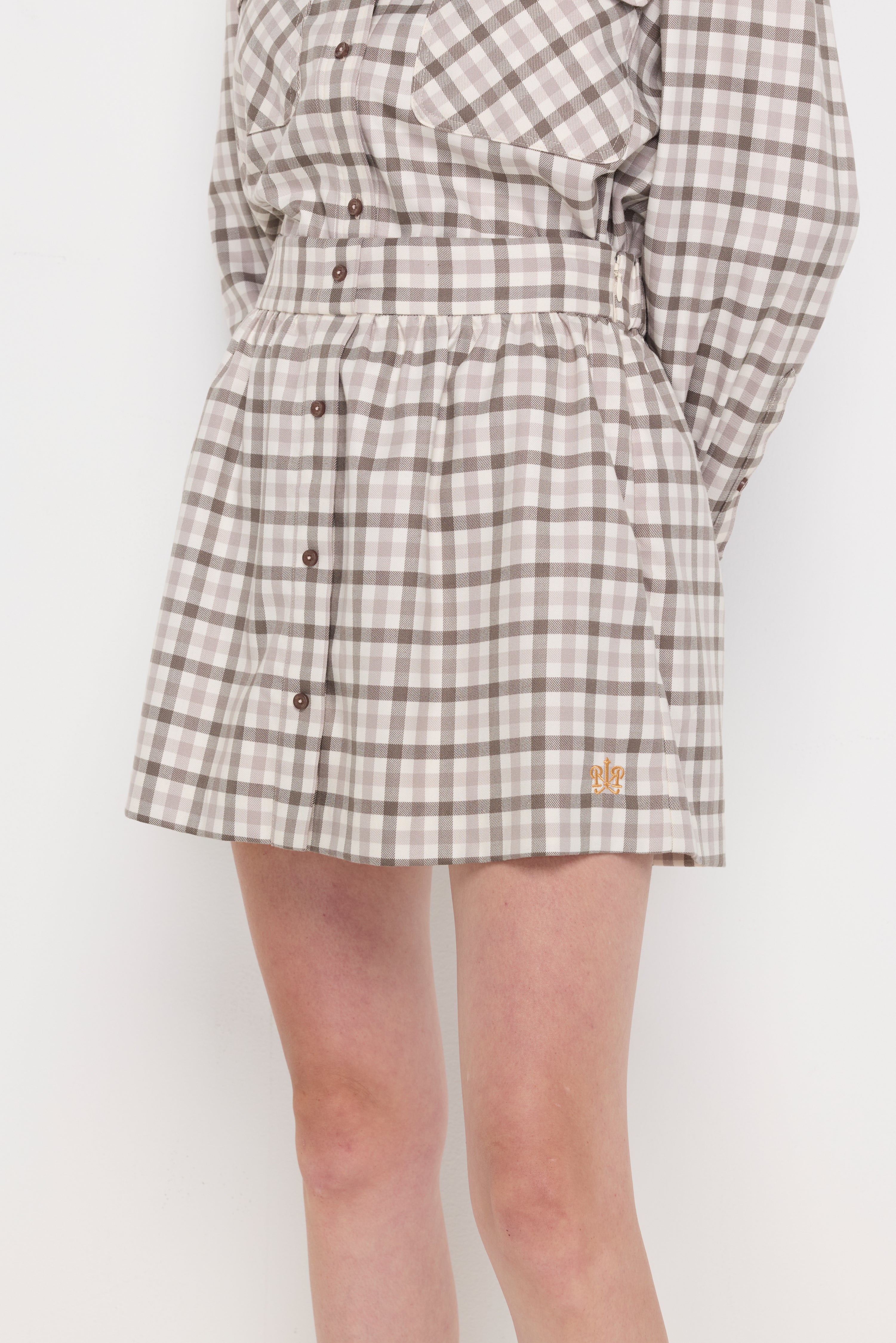 PLAID A-LINE MINI SKIRT