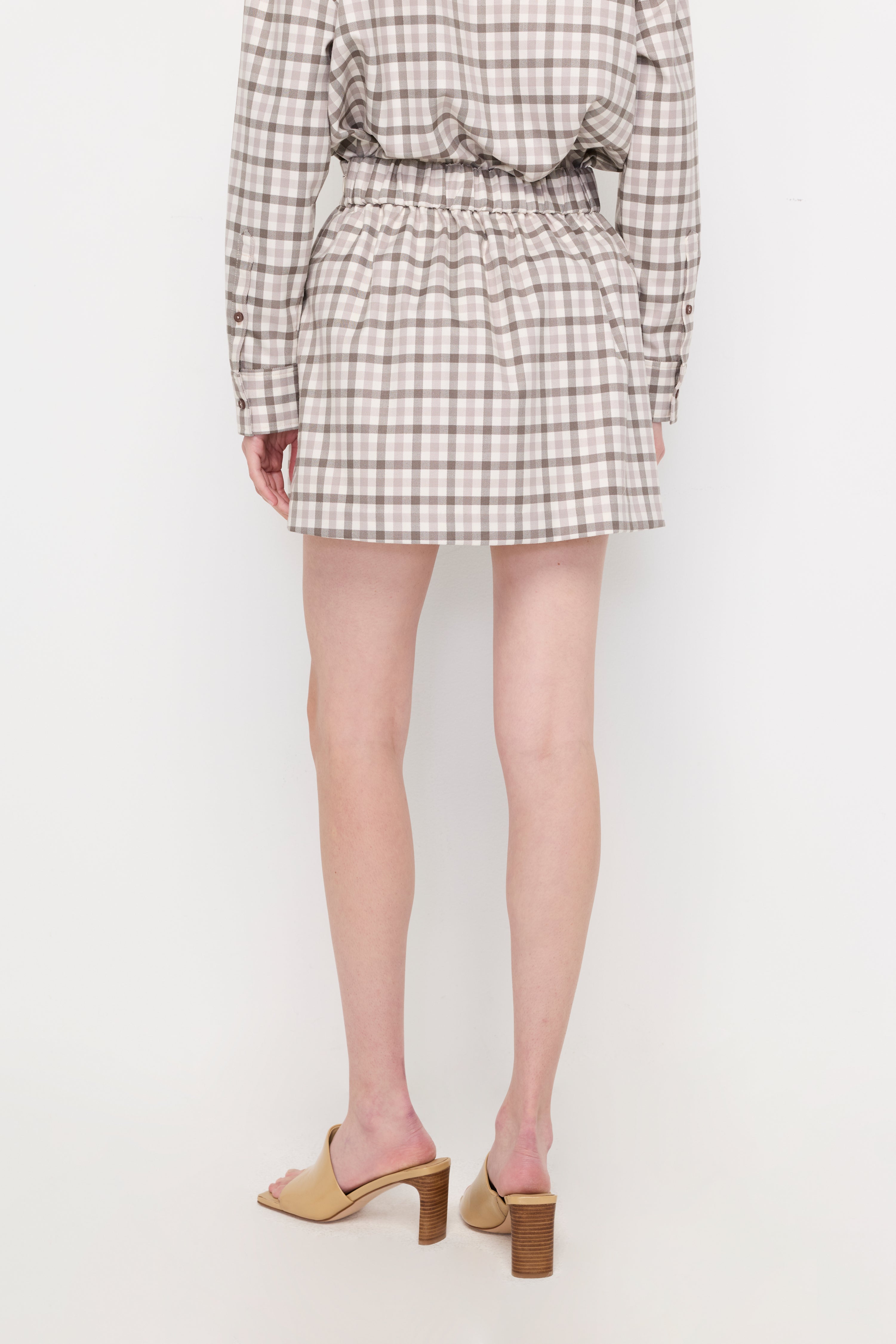 PLAID A-LINE MINI SKIRT