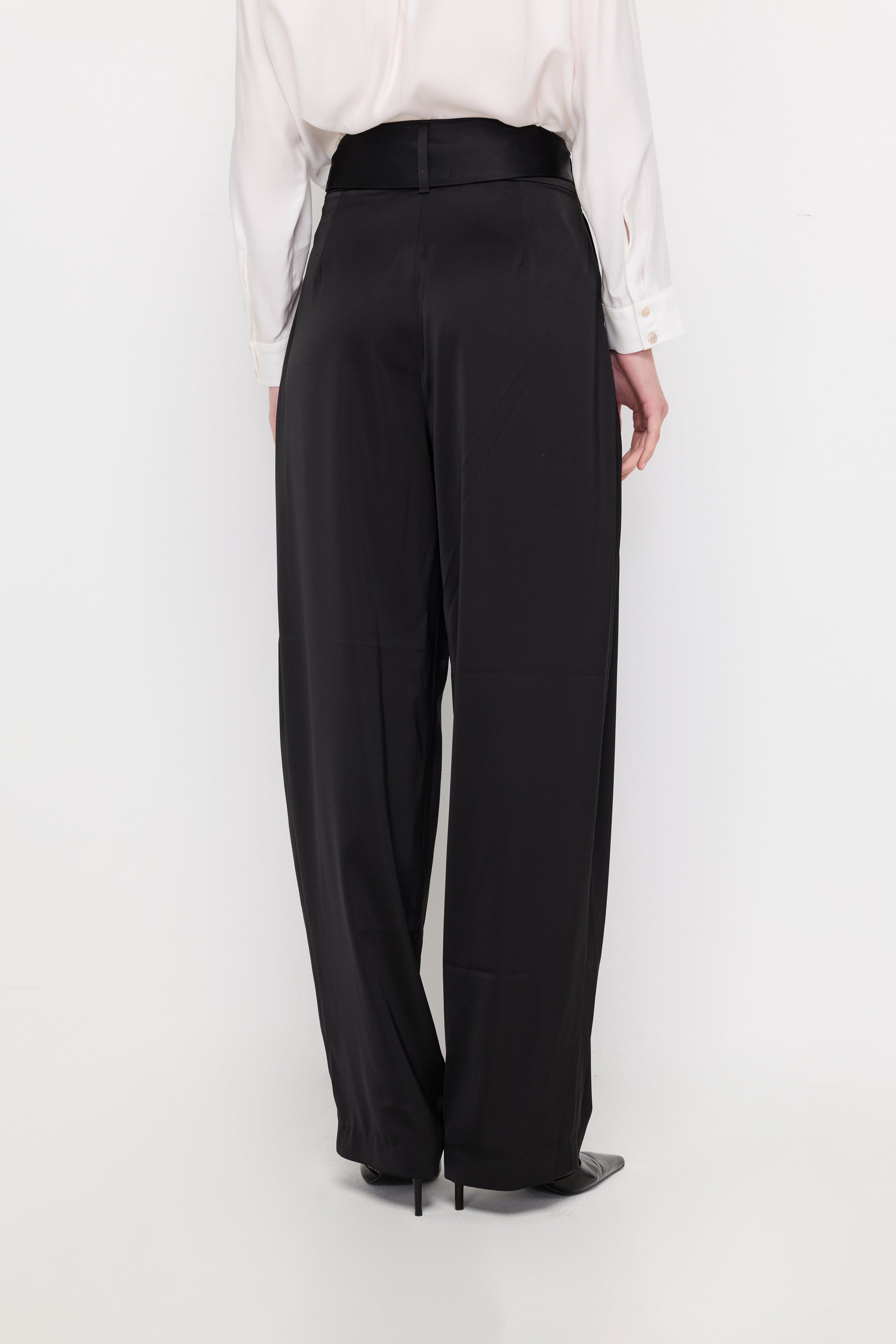 DOUBLE-RING BELTED WIDE-LEG TROUSERS