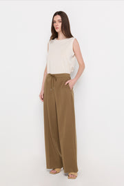 TEXTURED WIDE-LEG TROUSERS