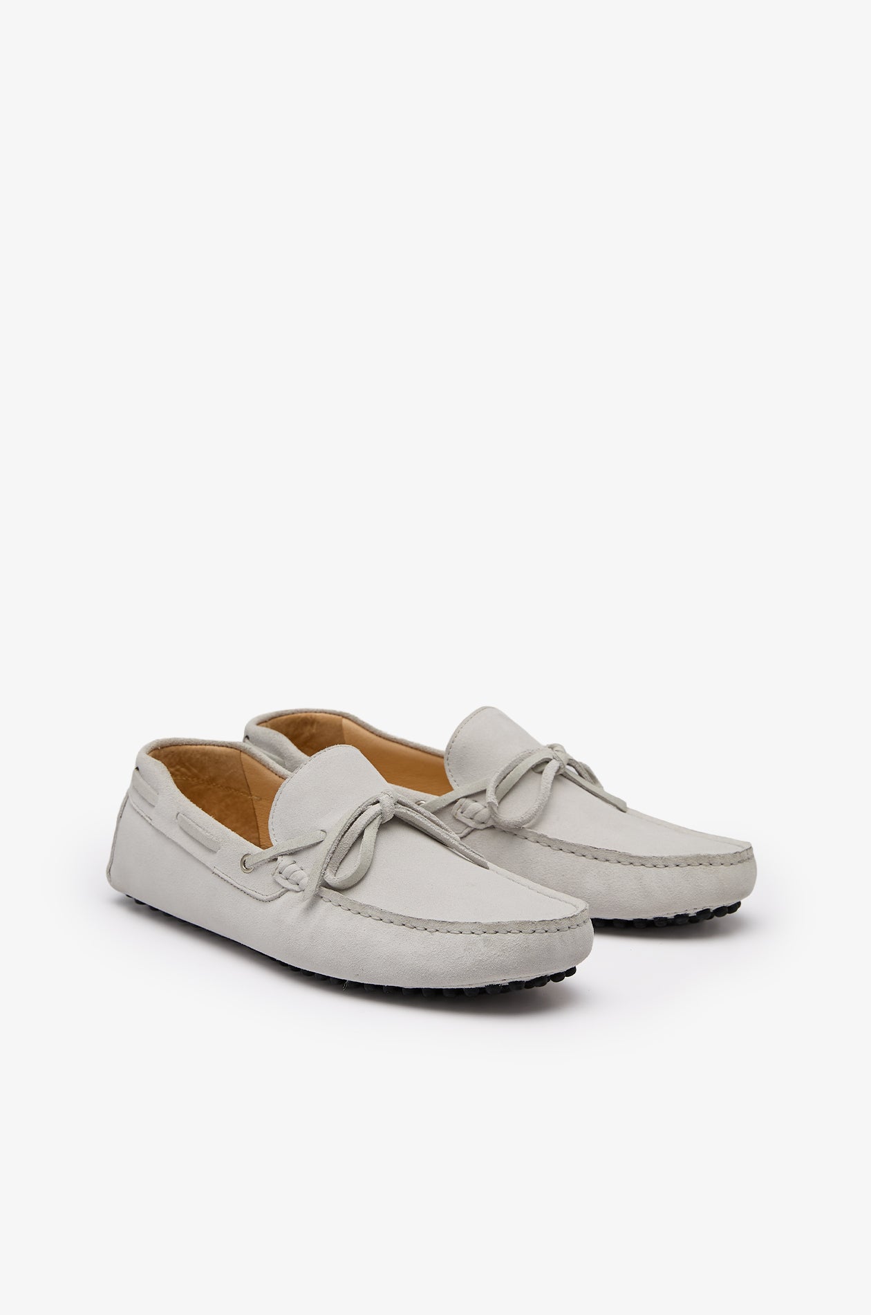 SUEDE LACE-UP DRIVING LOAFERS