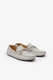 SUEDE LACE-UP DRIVING LOAFERS