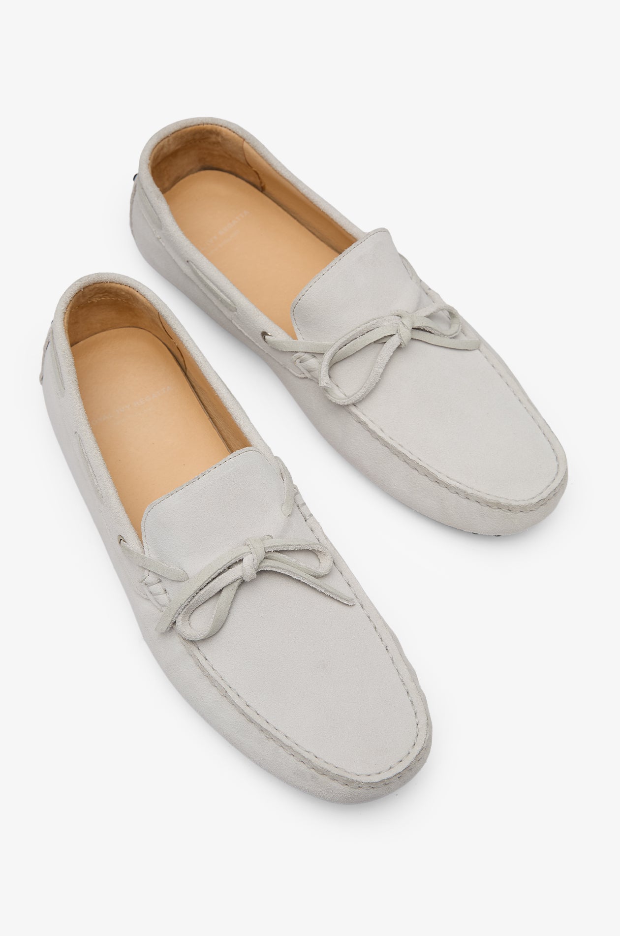 SUEDE LACE-UP DRIVING LOAFERS