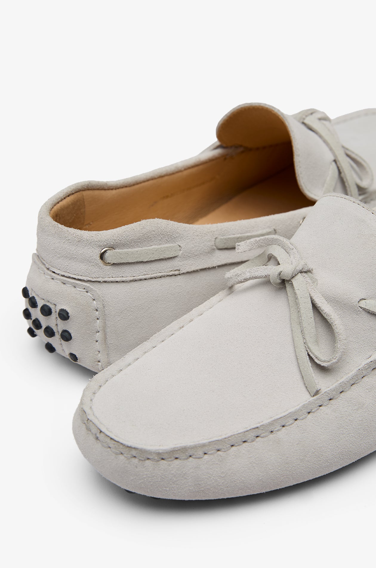 SUEDE LACE-UP DRIVING LOAFERS