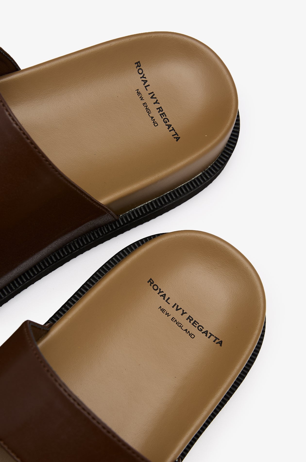 CROSS-STRAP LEATHER SANDALS