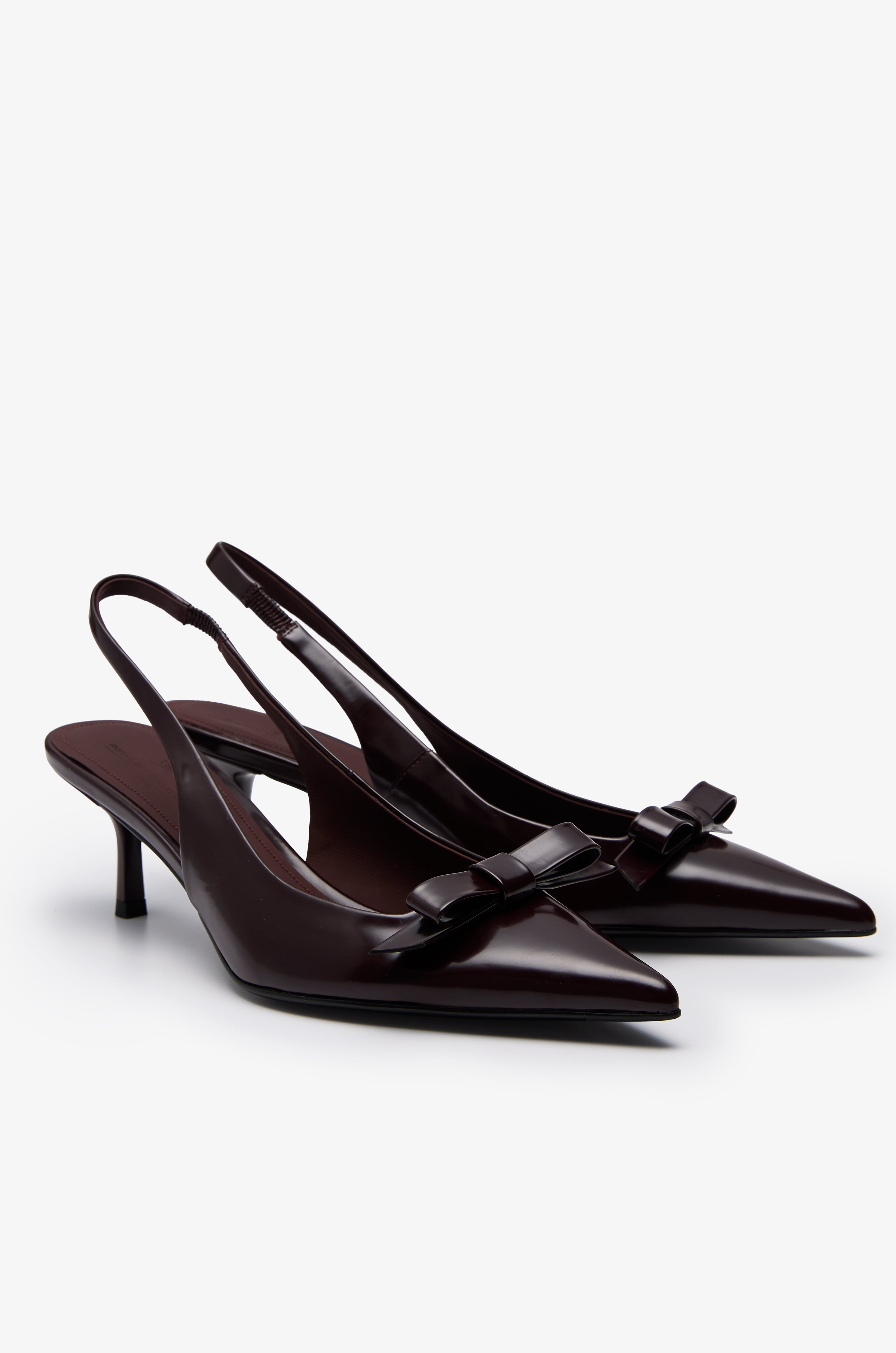 ELEGANT BOW SLINGBACK PUMPS
