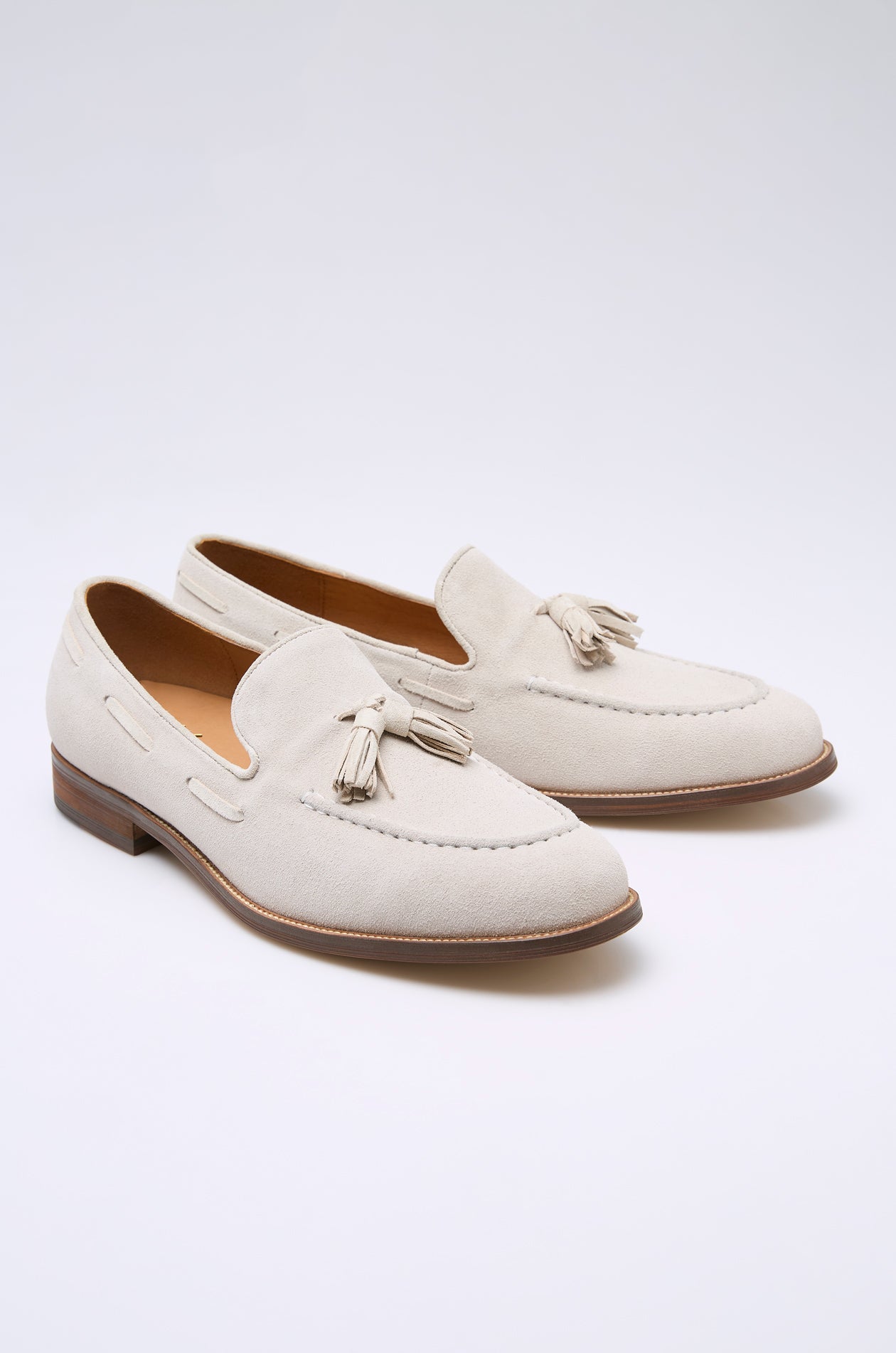 SUEDE LEATHER LOAFERS WITH TASSELS