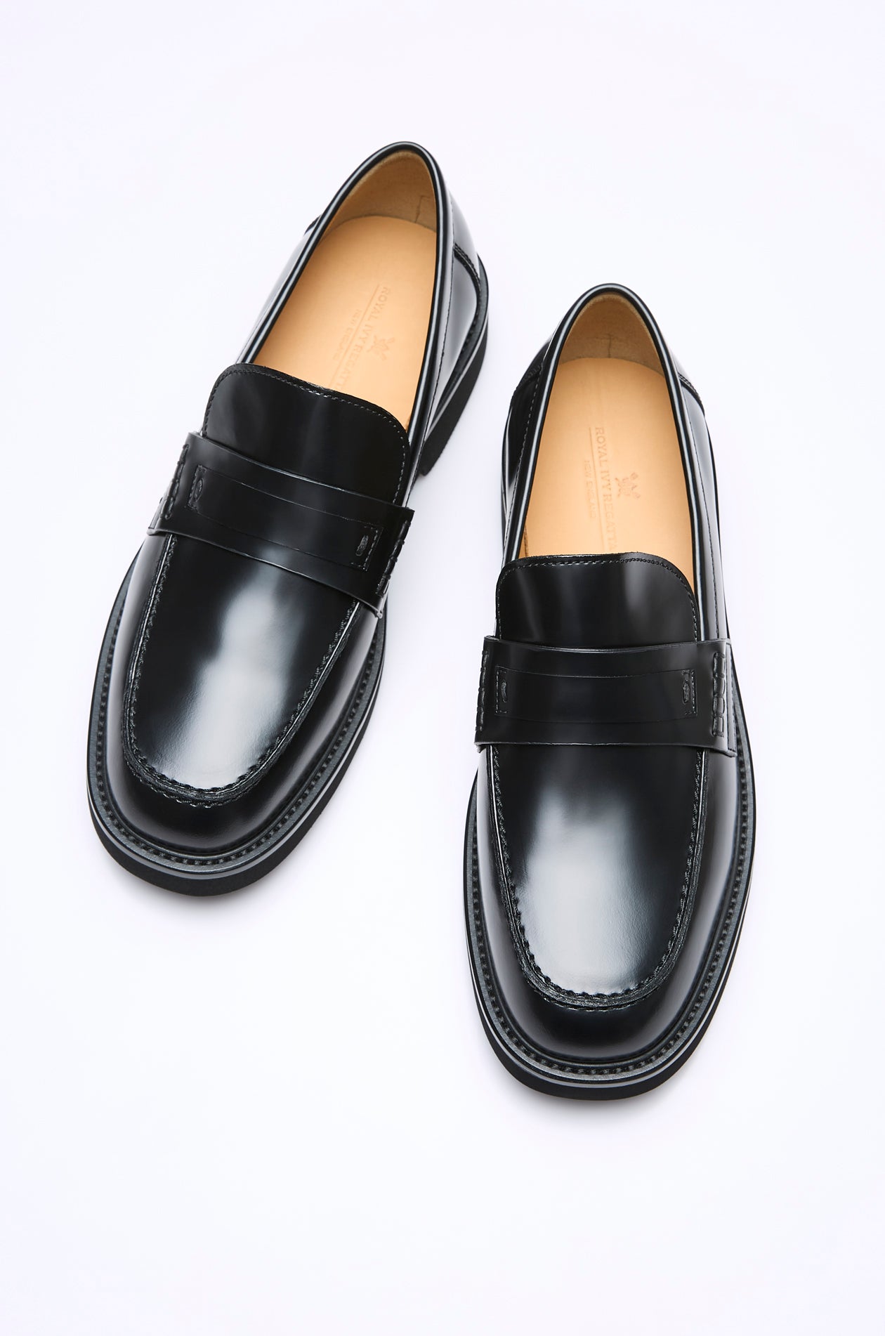 BLACK LEATHER LOAFERS