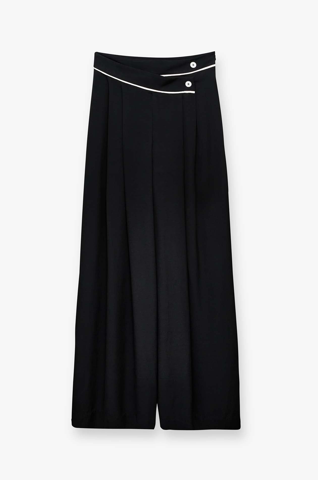 WRAPPED WIDE LEG PANTS
