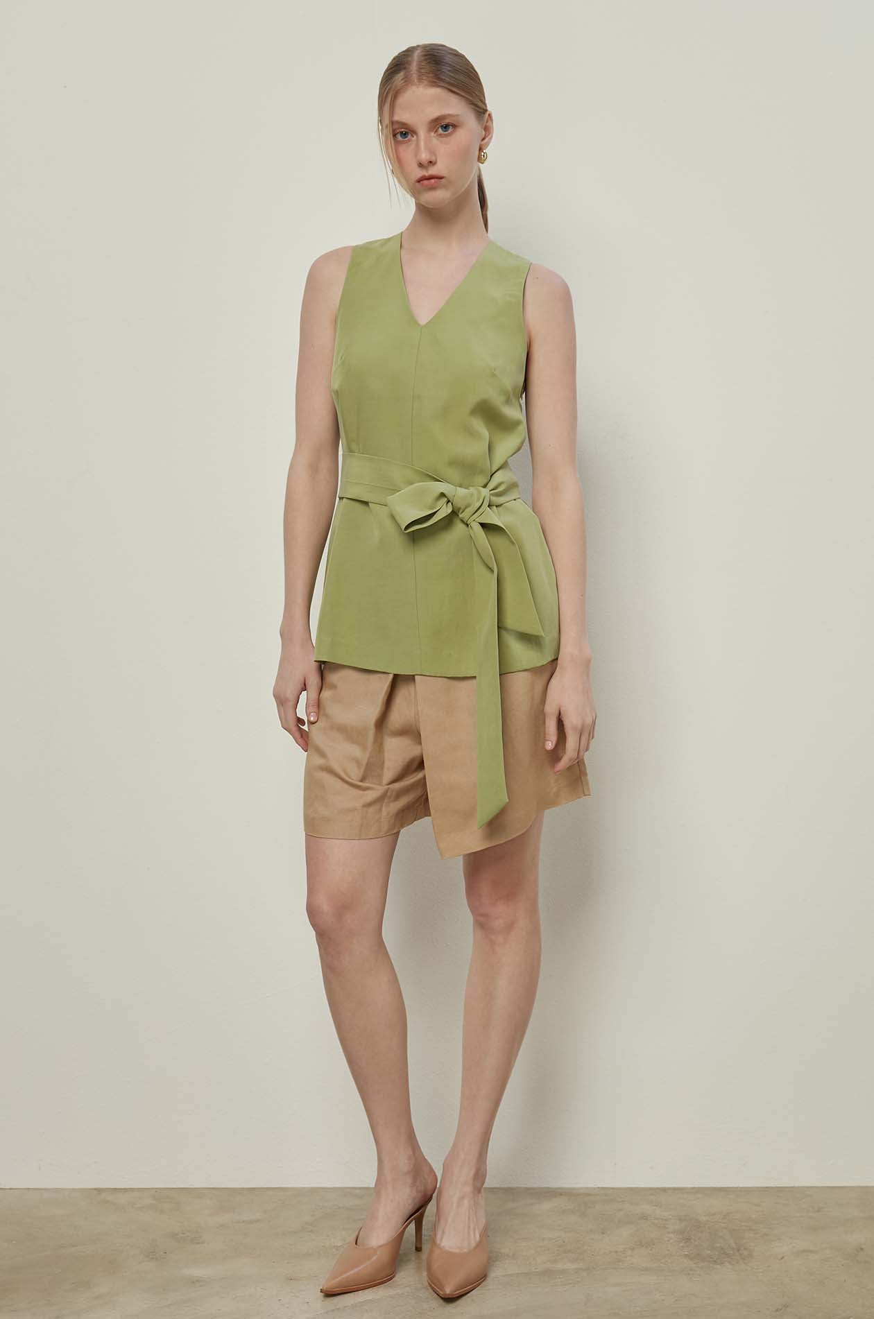 WAIST TIE BLOUSE