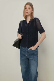 OPENWORK KNITTED SHIRT