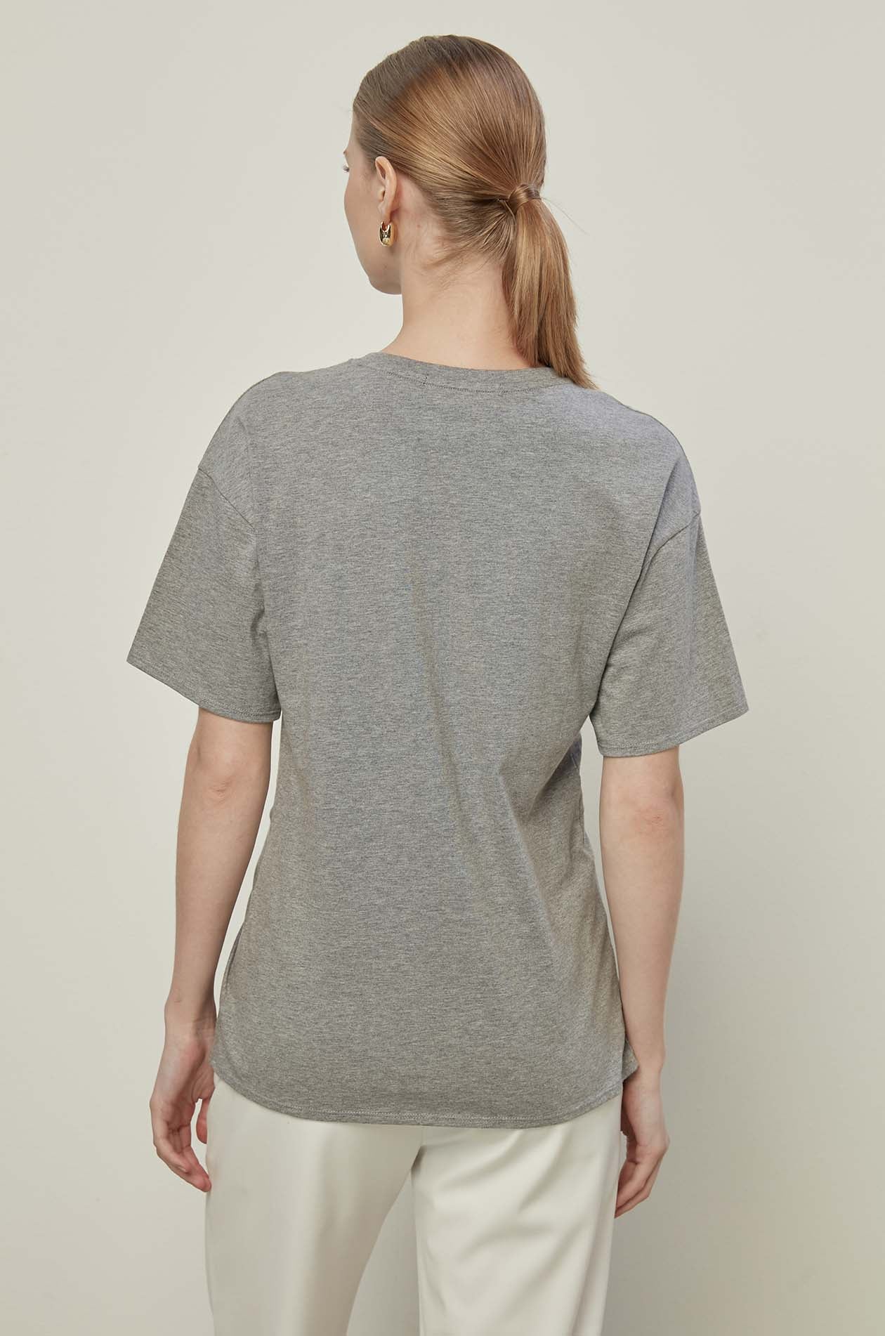 PLEATED JERSEY TEE