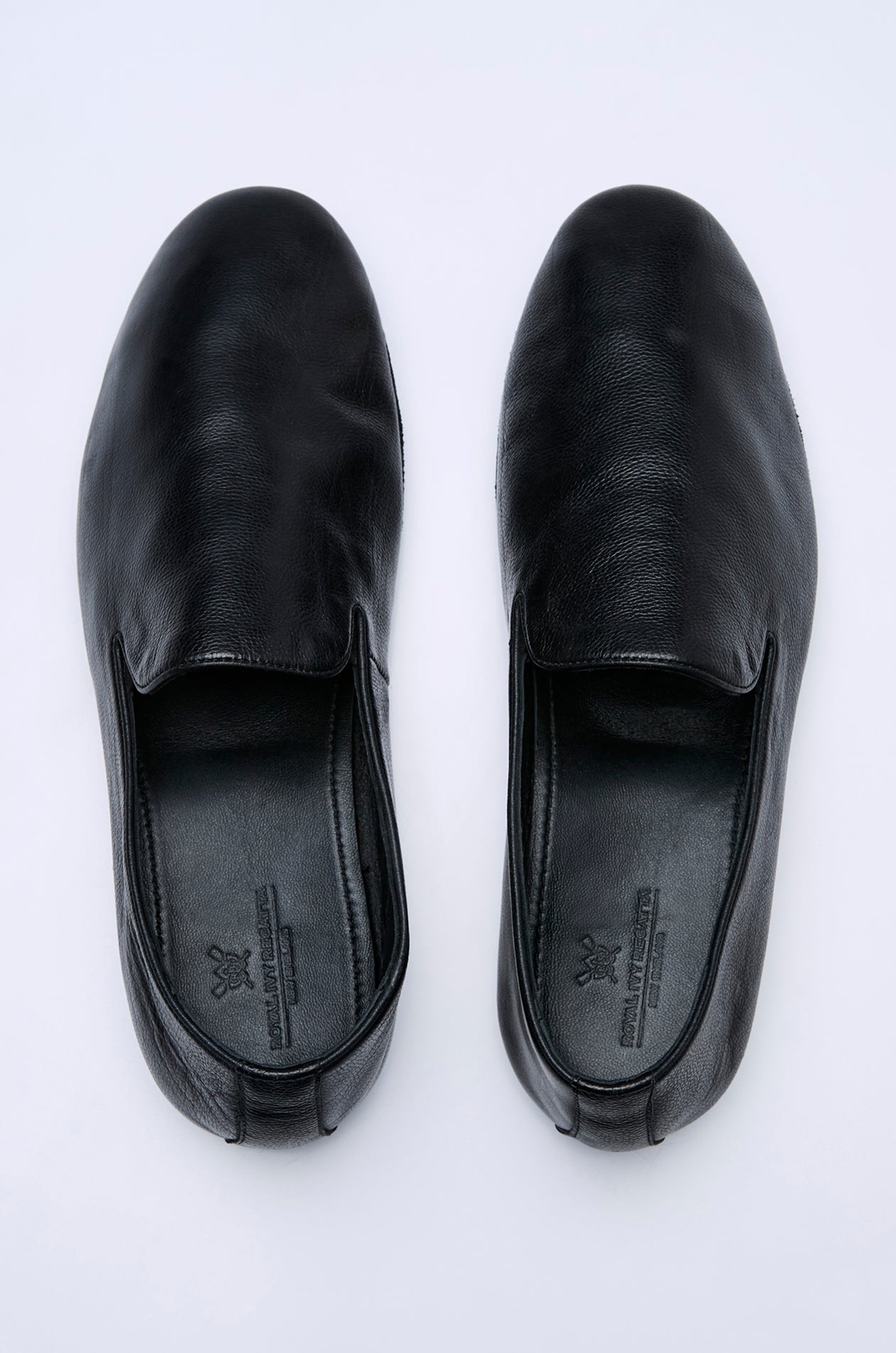 BLACK LEATHER LOAFERS
