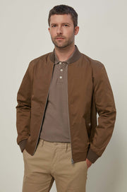 TWILL SATIN BOMBER JACKET