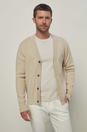 BEIGE KNITTED CARDIGAN