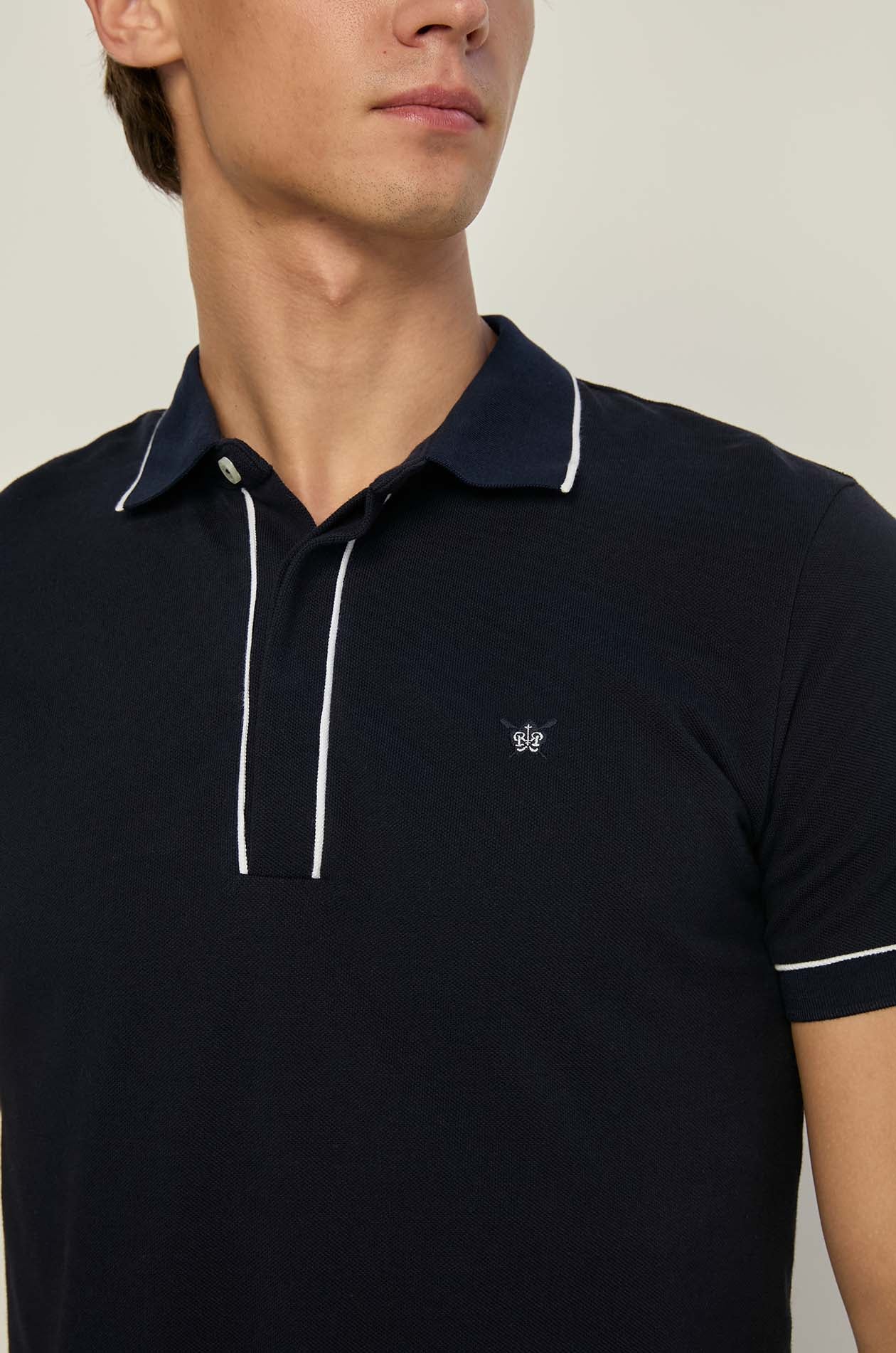 CONTRAST PIPING POLO SHIRT