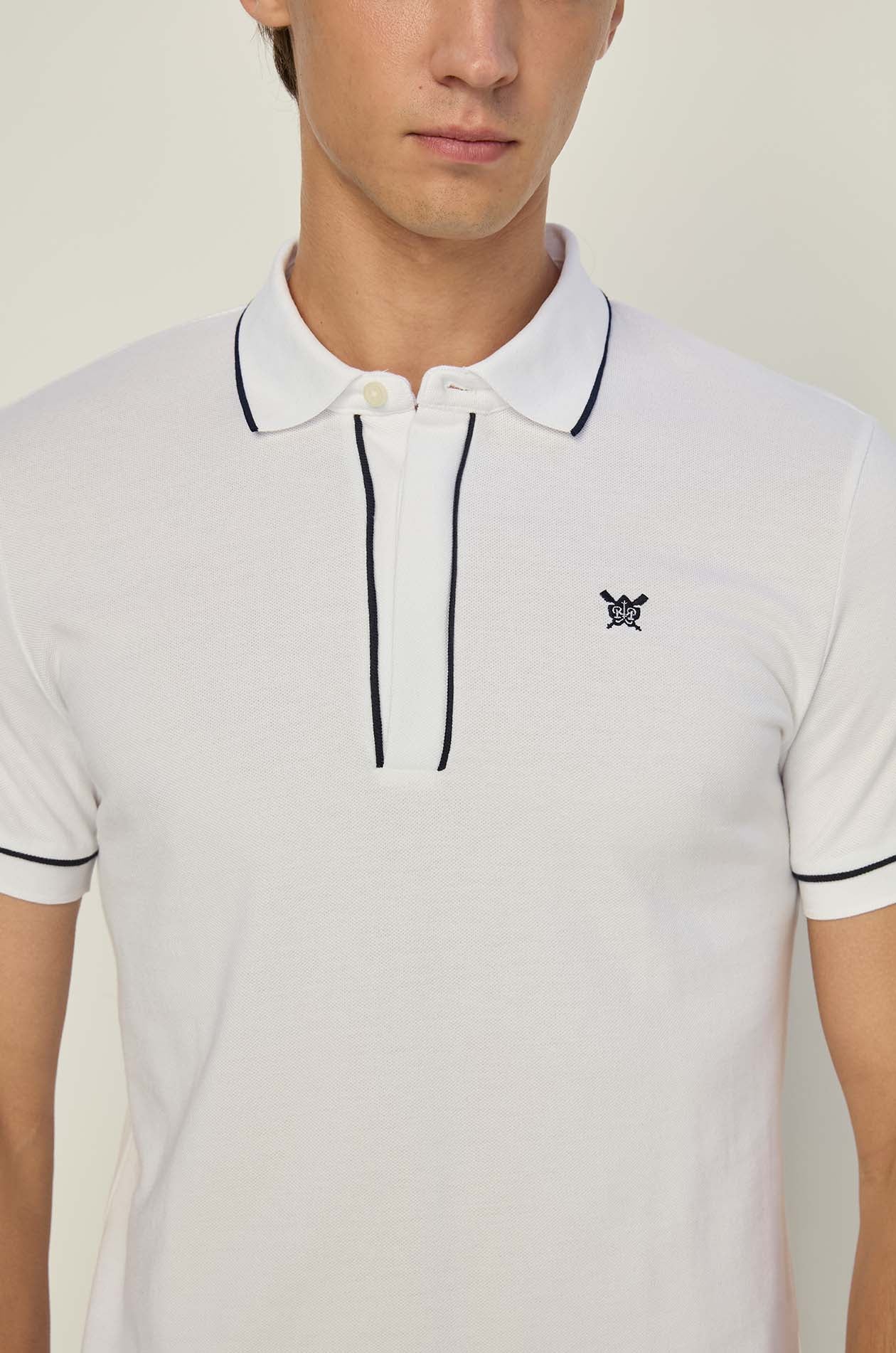 CONTRAST PIPING POLO SHIRT