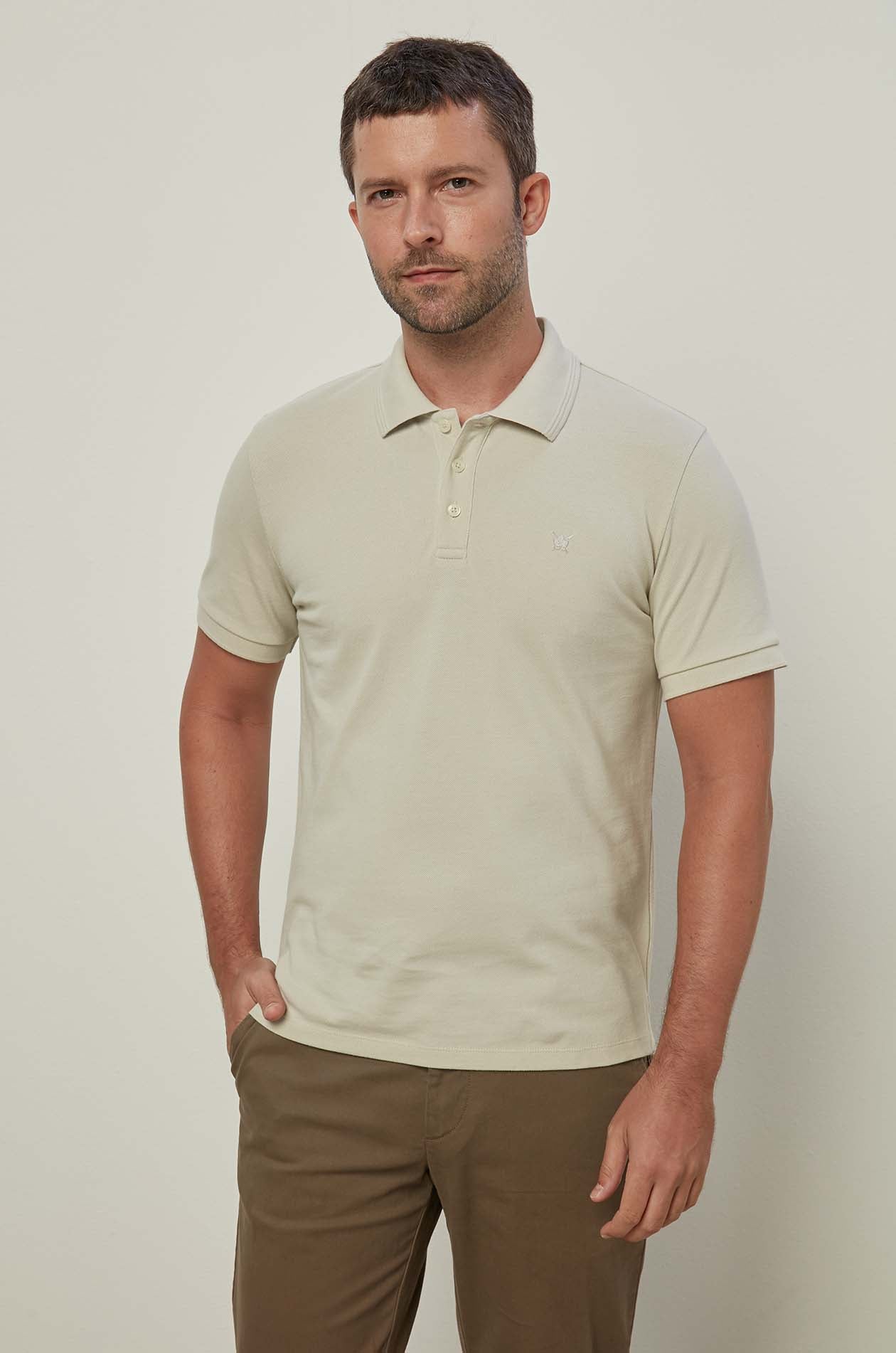 ON TONE LOGO PIQUE POLO
