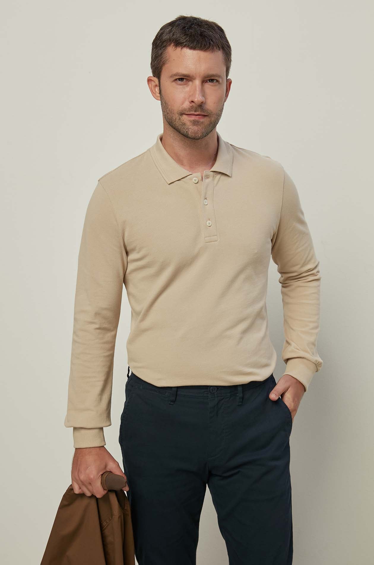 LONG SLEEVE PIQUE POLO