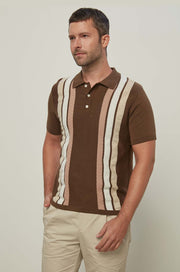 STRIPED KNITTED POLO