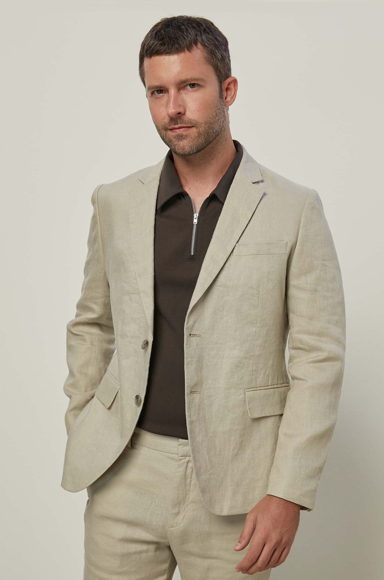 HALF ZIP POLO SHIRT