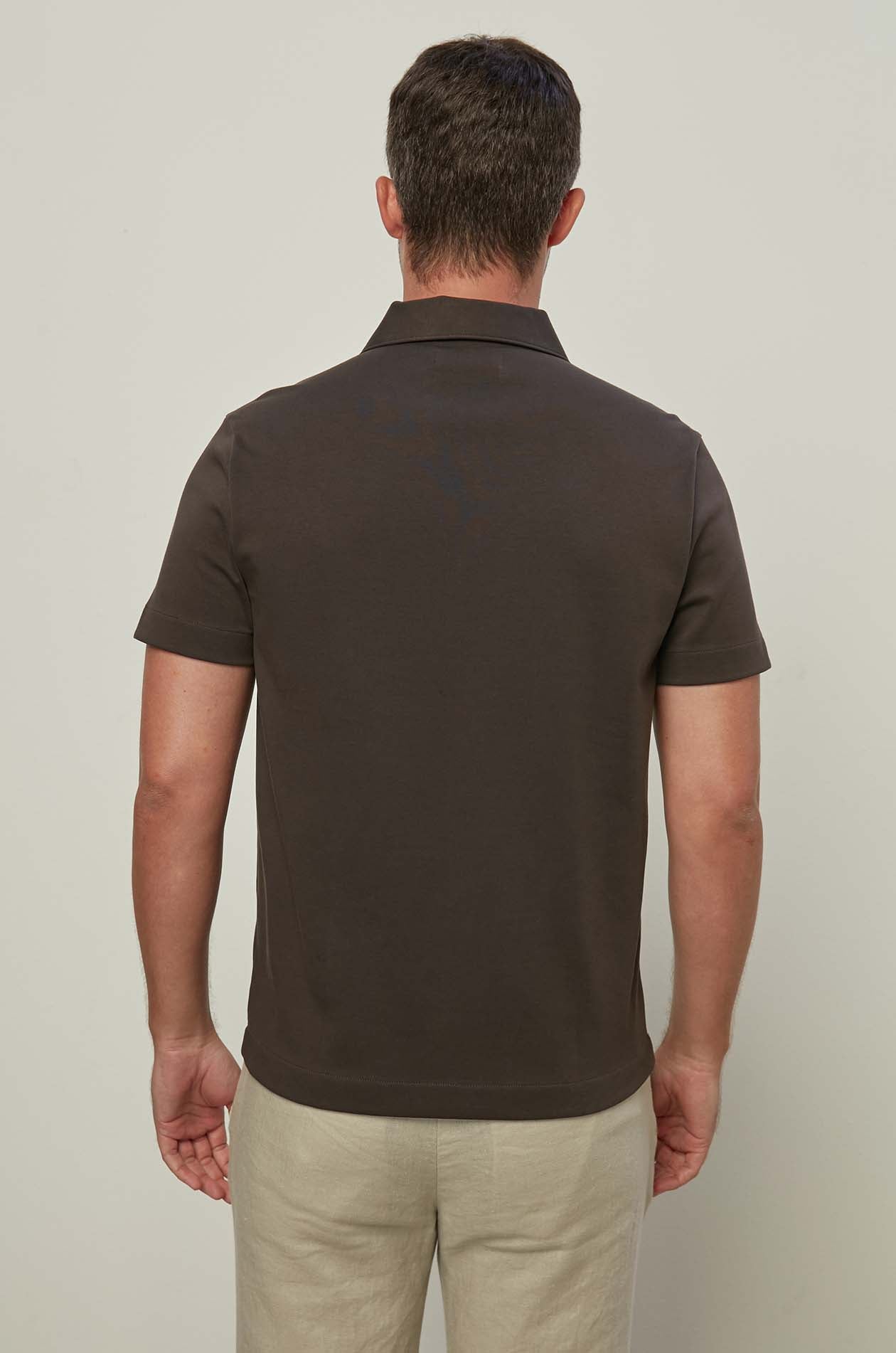 HALF ZIP POLO SHIRT